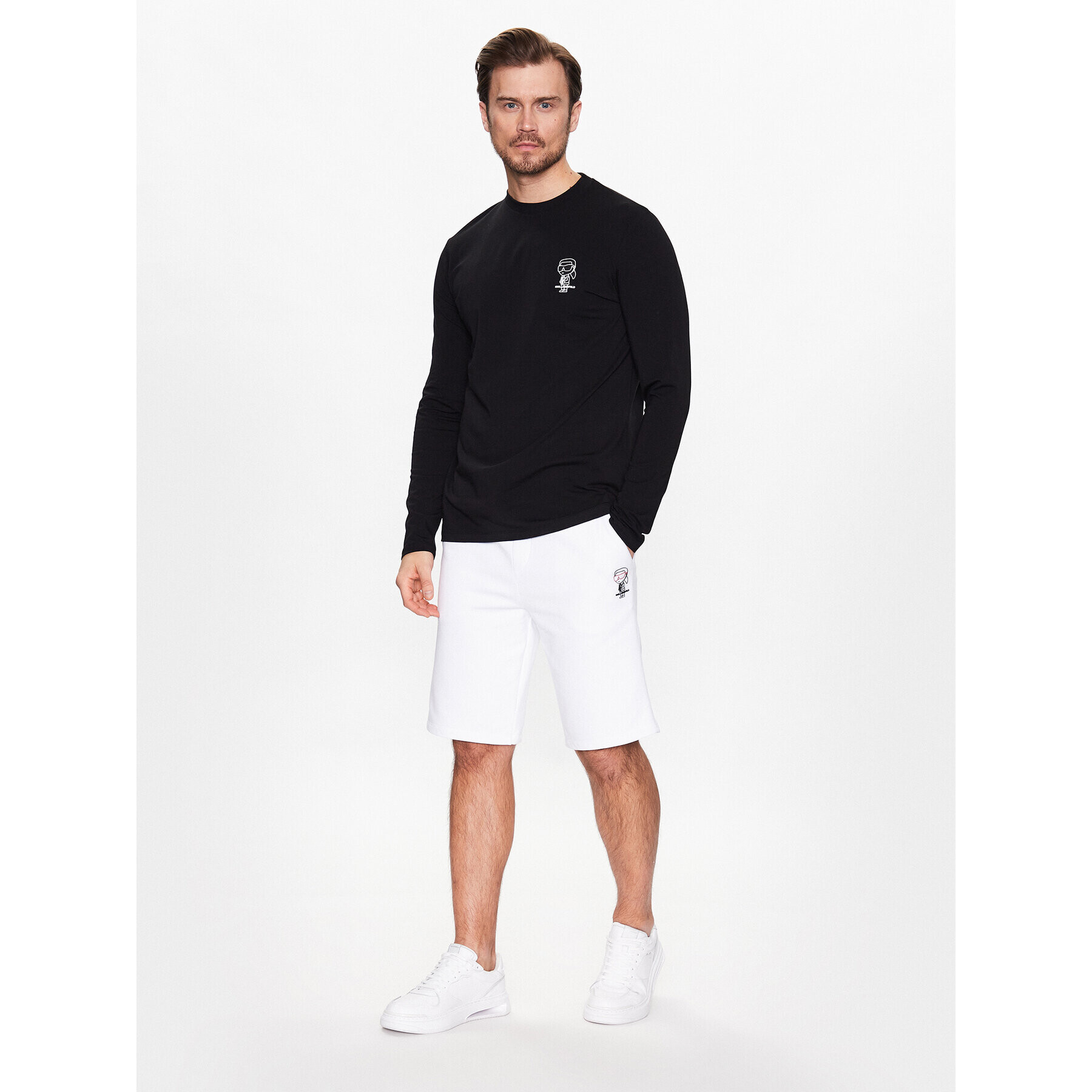 KARL LAGERFELD Longsleeve 755087 531221 Negru Regular Fit - Pled.ro