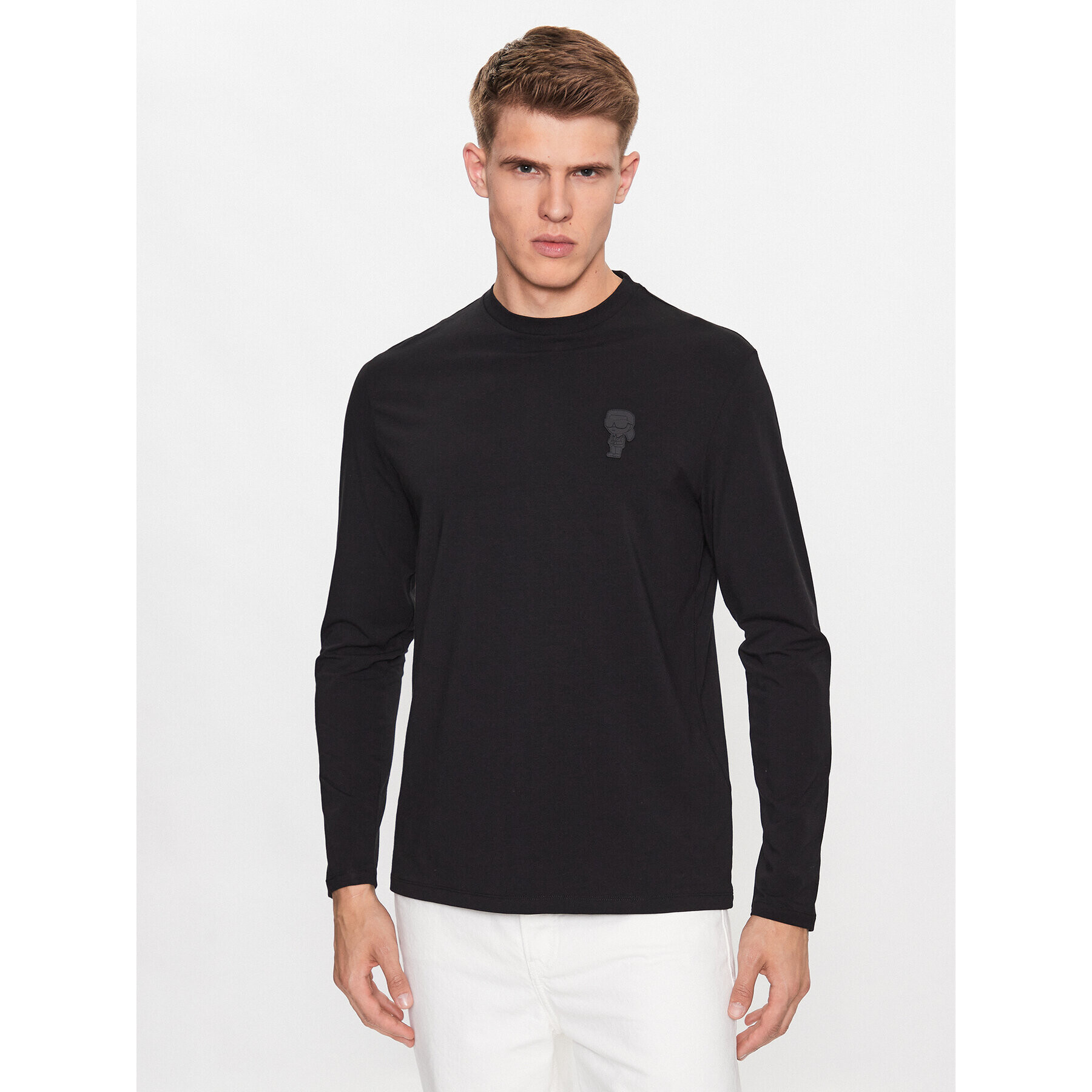 KARL LAGERFELD Longsleeve 755401 533221 Negru Regular Fit - Pled.ro