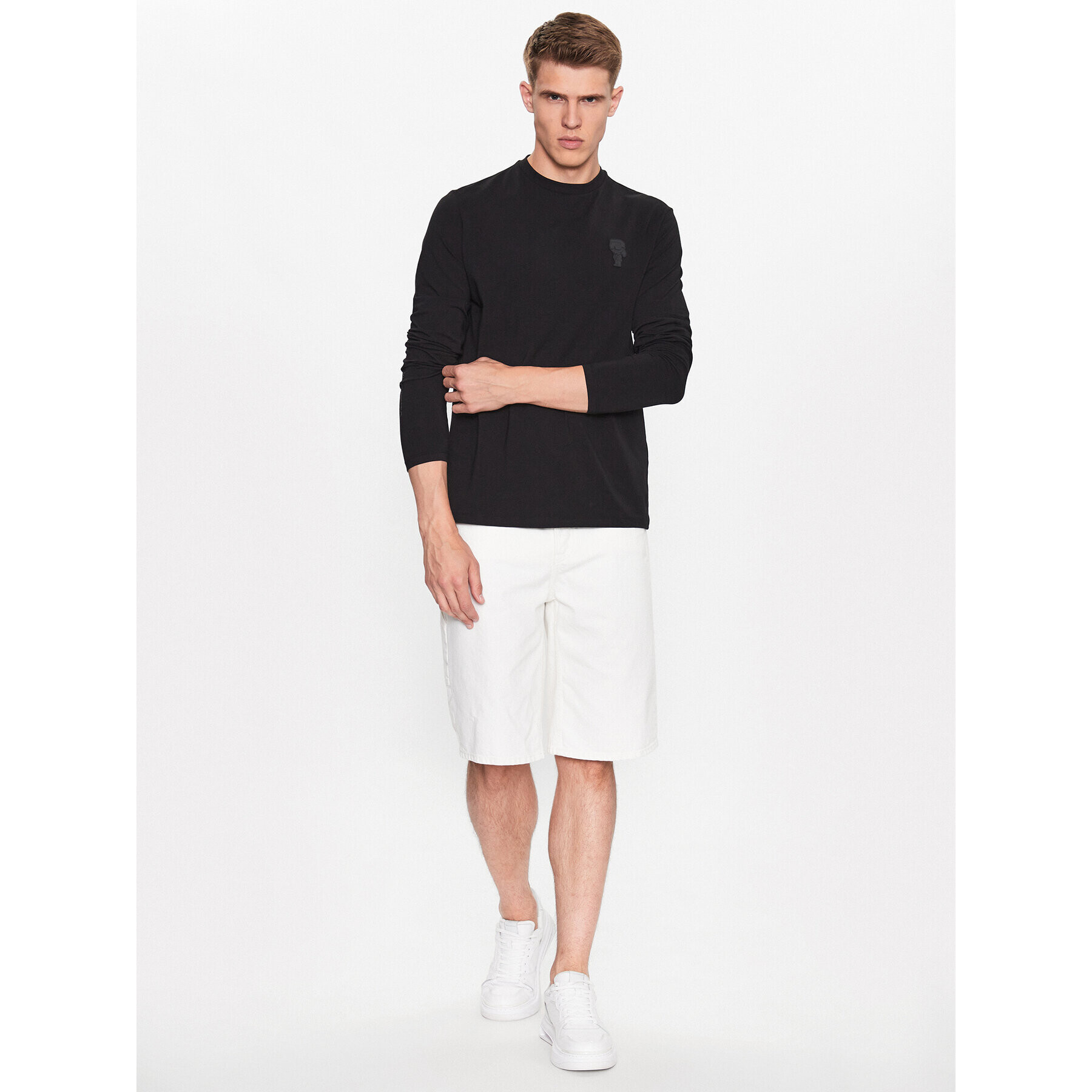 KARL LAGERFELD Longsleeve 755401 533221 Negru Regular Fit - Pled.ro