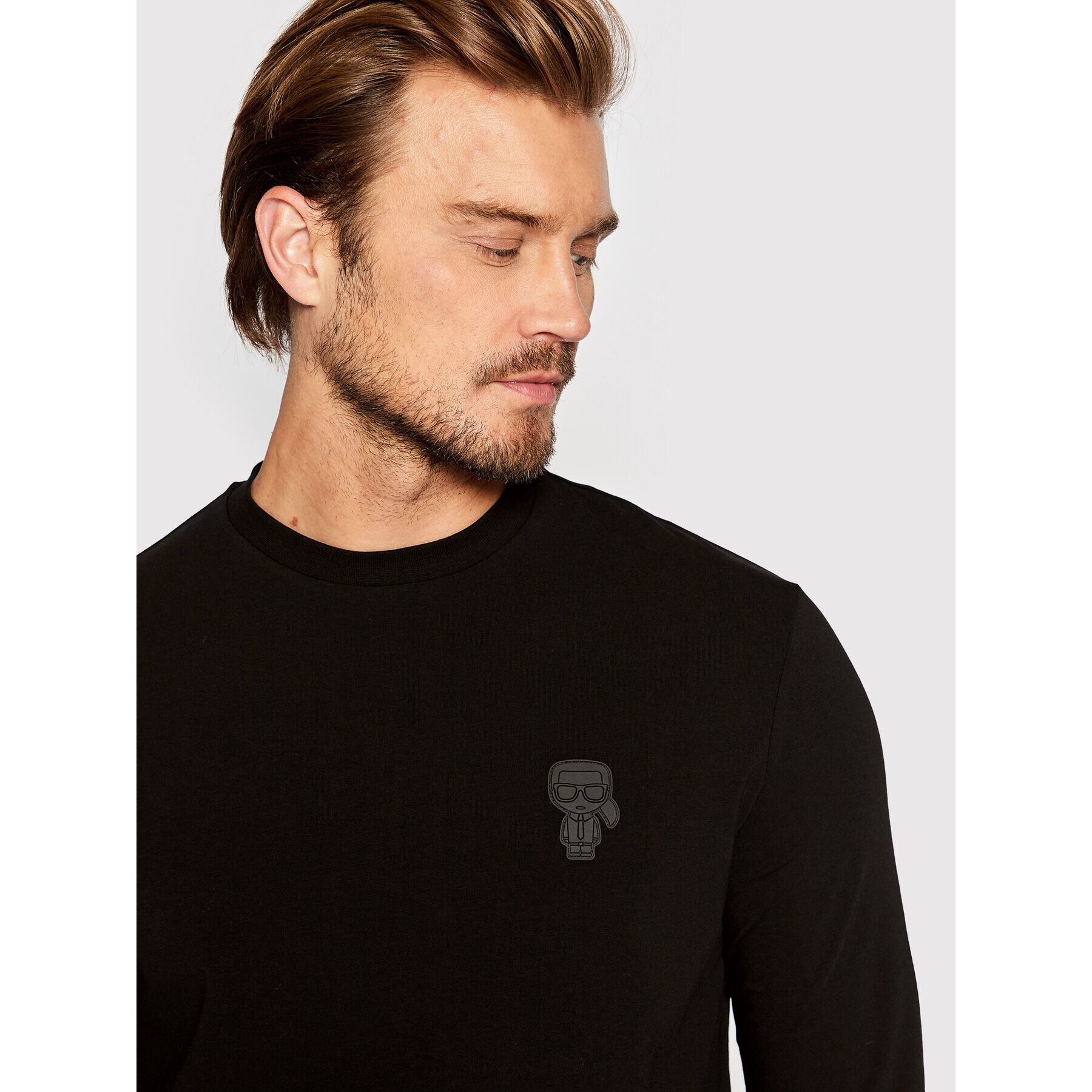 KARL LAGERFELD Longsleeve 755404 523221 Negru Regular Fit - Pled.ro