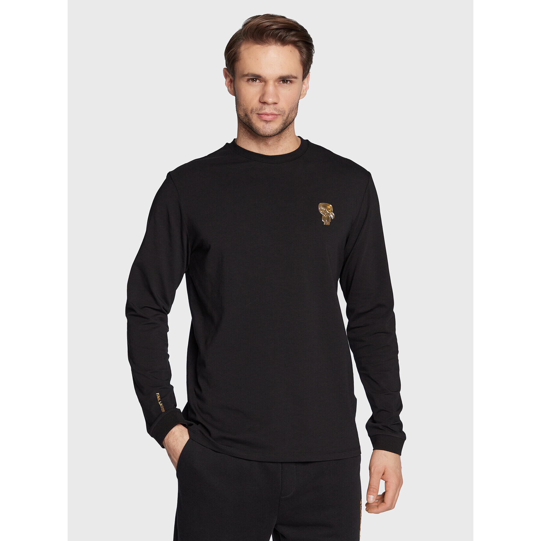 KARL LAGERFELD Longsleeve 755424 524221 Negru Regular Fit - Pled.ro