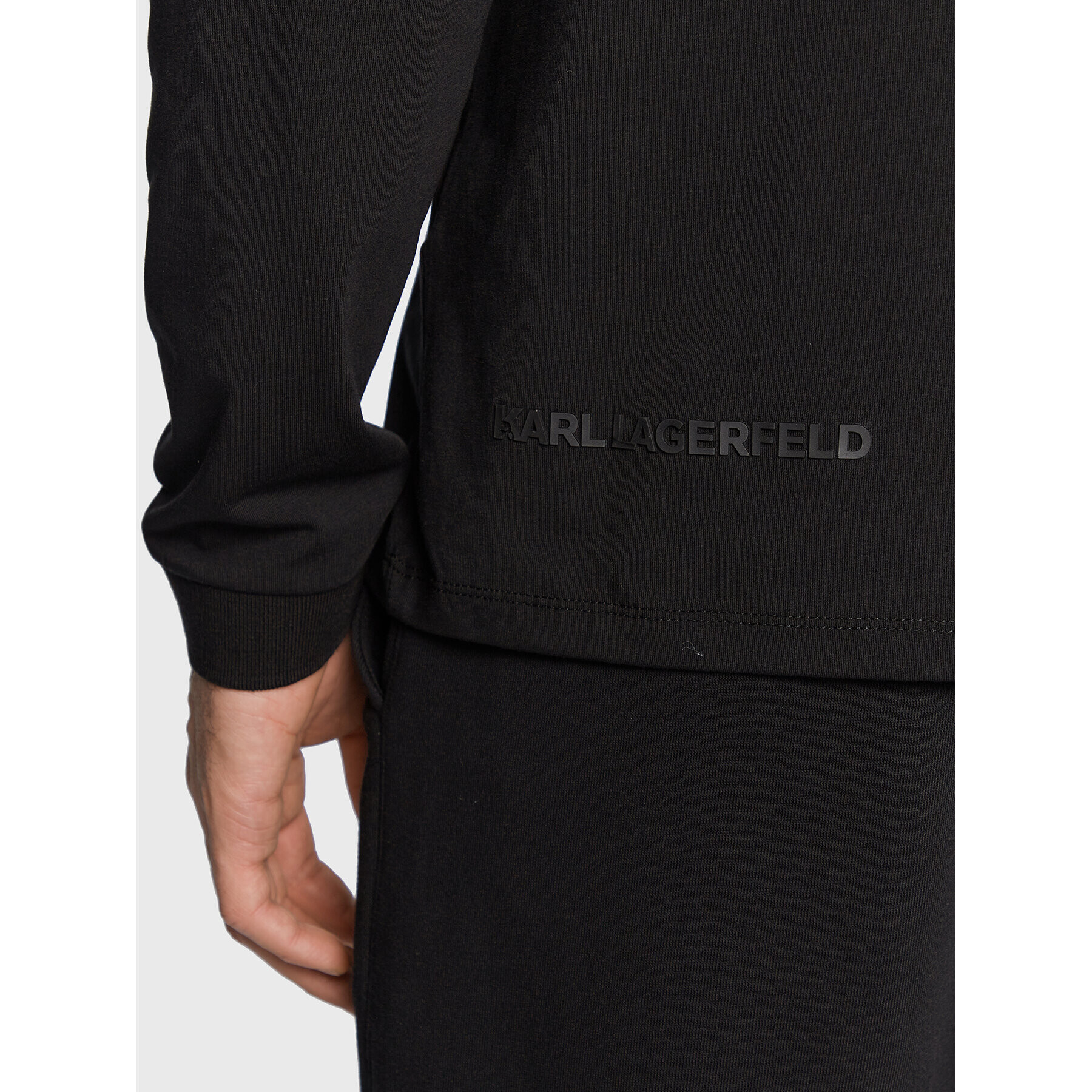 KARL LAGERFELD Longsleeve 755424 524221 Negru Regular Fit - Pled.ro