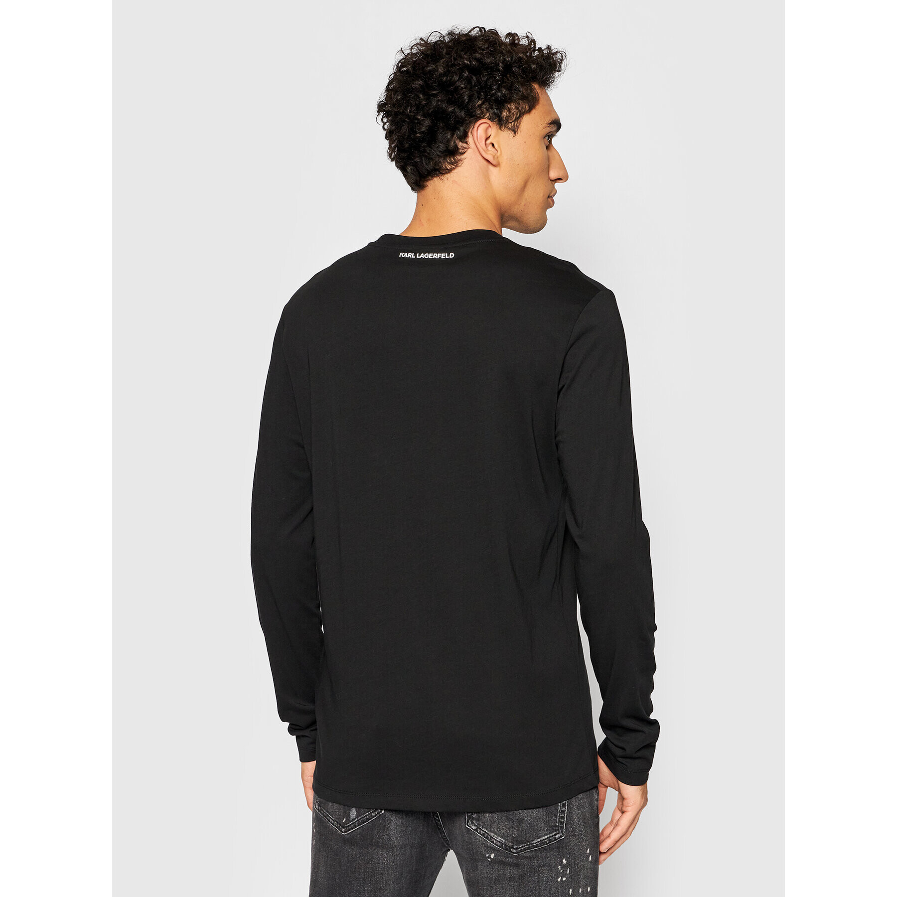 KARL LAGERFELD Longsleeve Crewneck 755038 512224 Negru Regular Fit - Pled.ro