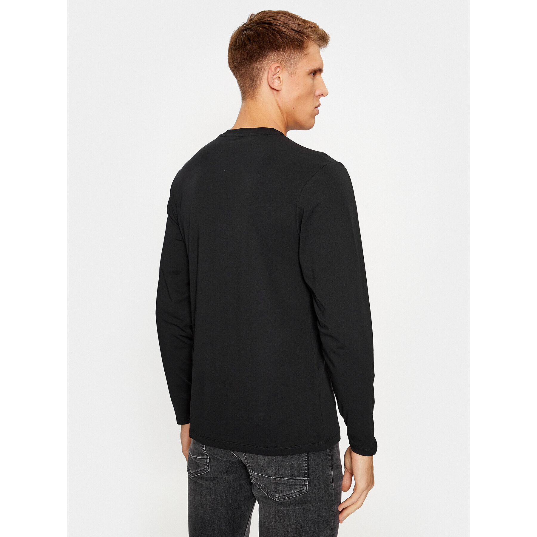 KARL LAGERFELD Longsleeve Longsleeve Undershirt 235M2107 Negru Regular Fit - Pled.ro