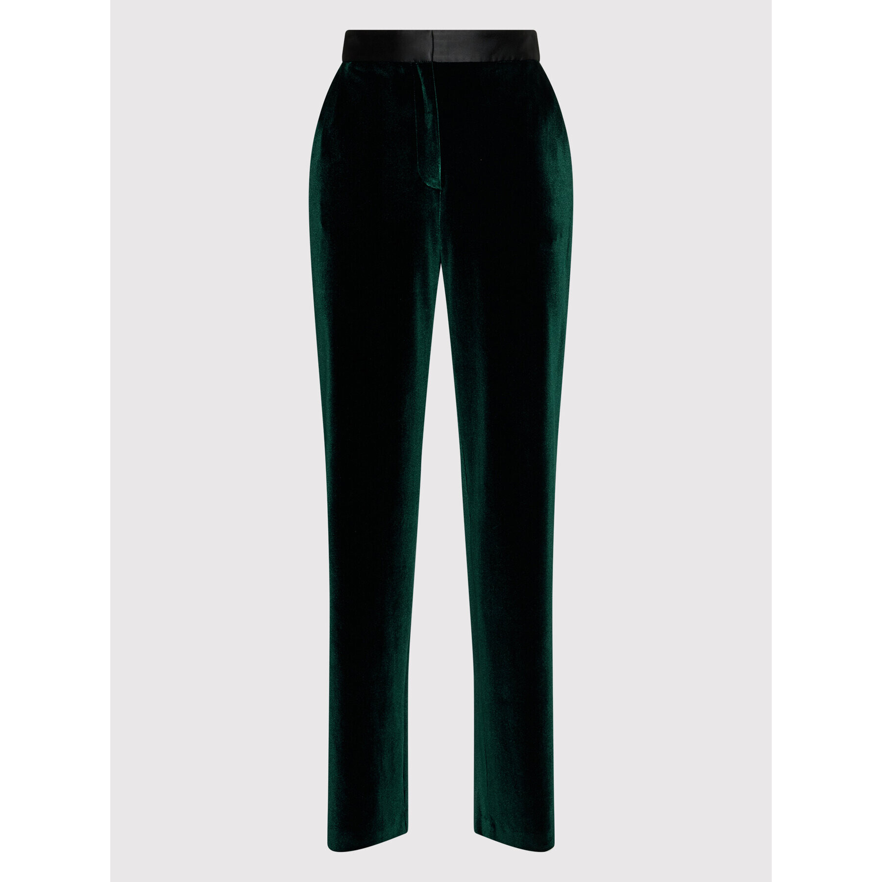 KARL LAGERFELD Pantaloni din material Velvet 216W1003 Verde Regular Fit - Pled.ro