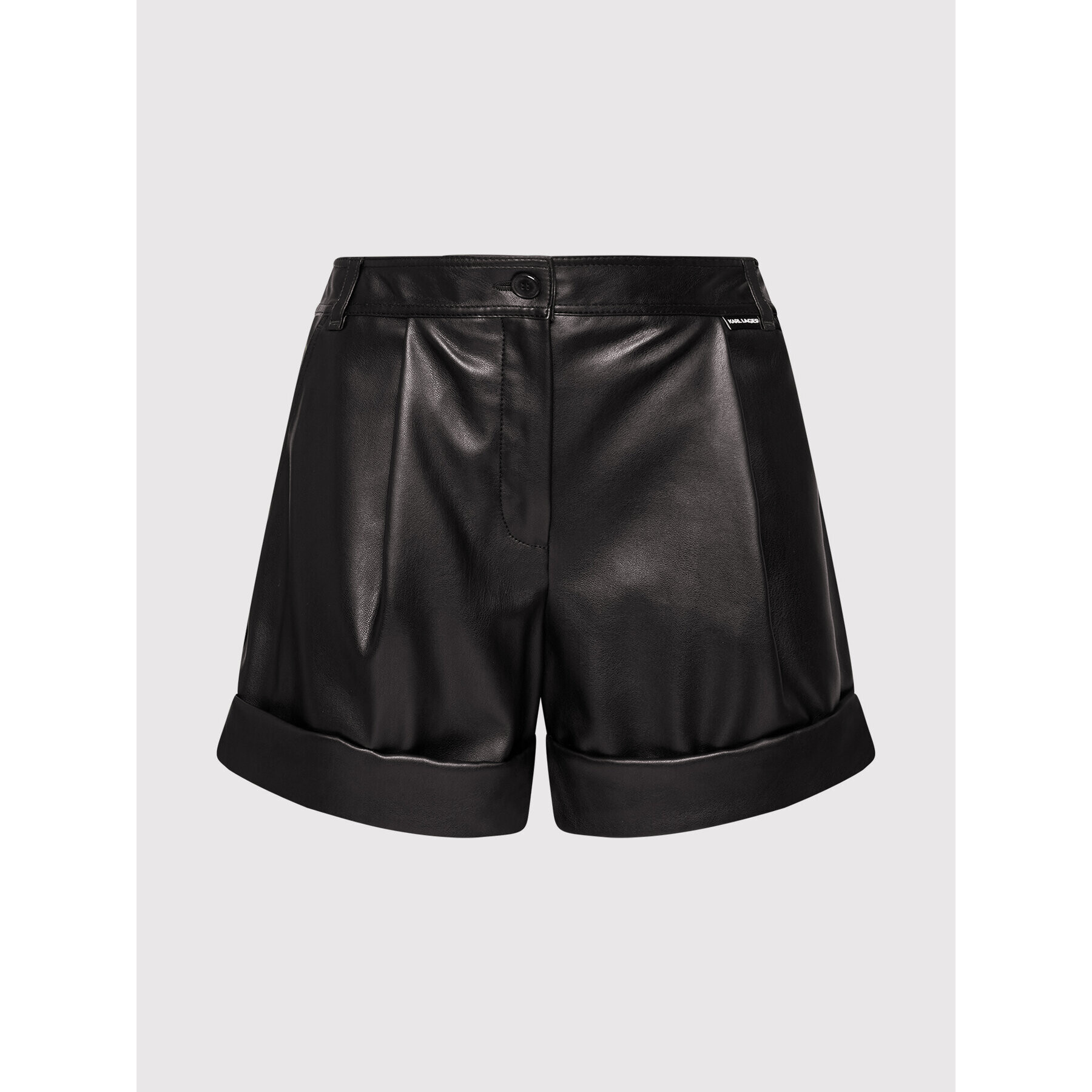 KARL LAGERFELD Pantaloni scurți din imitație de piele 215W1001 Negru Regular Fit - Pled.ro