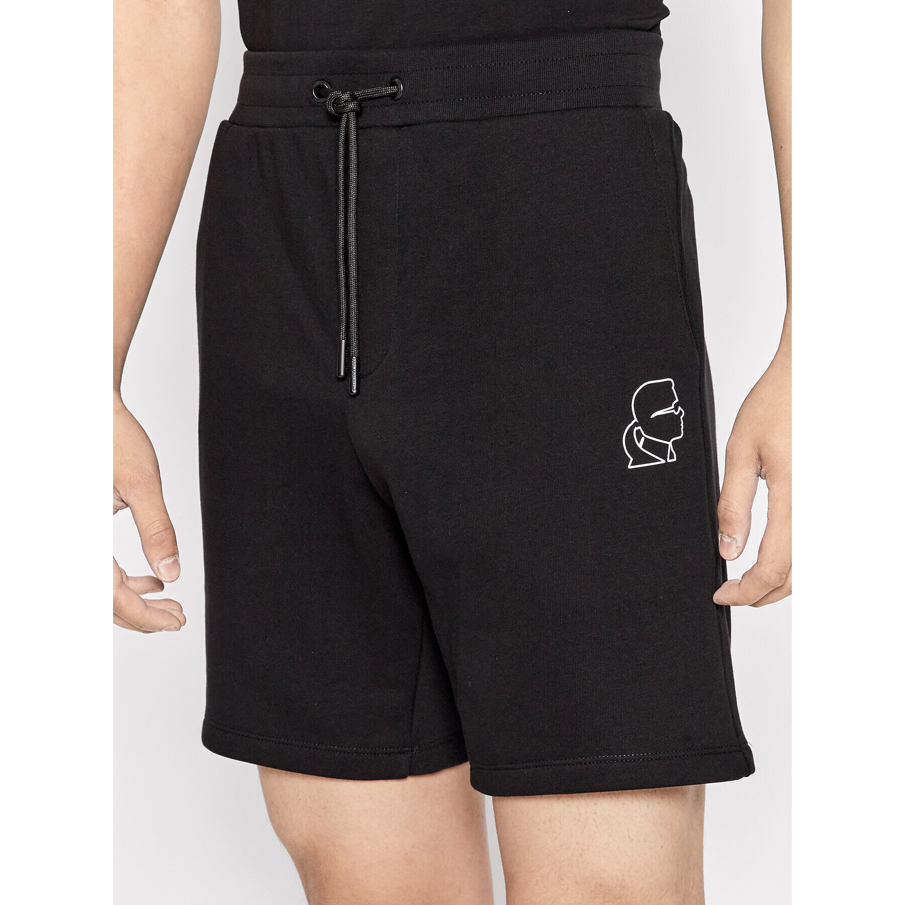 KARL LAGERFELD Pantaloni scurți sport 705041 521900 Negru Regular Fit - Pled.ro