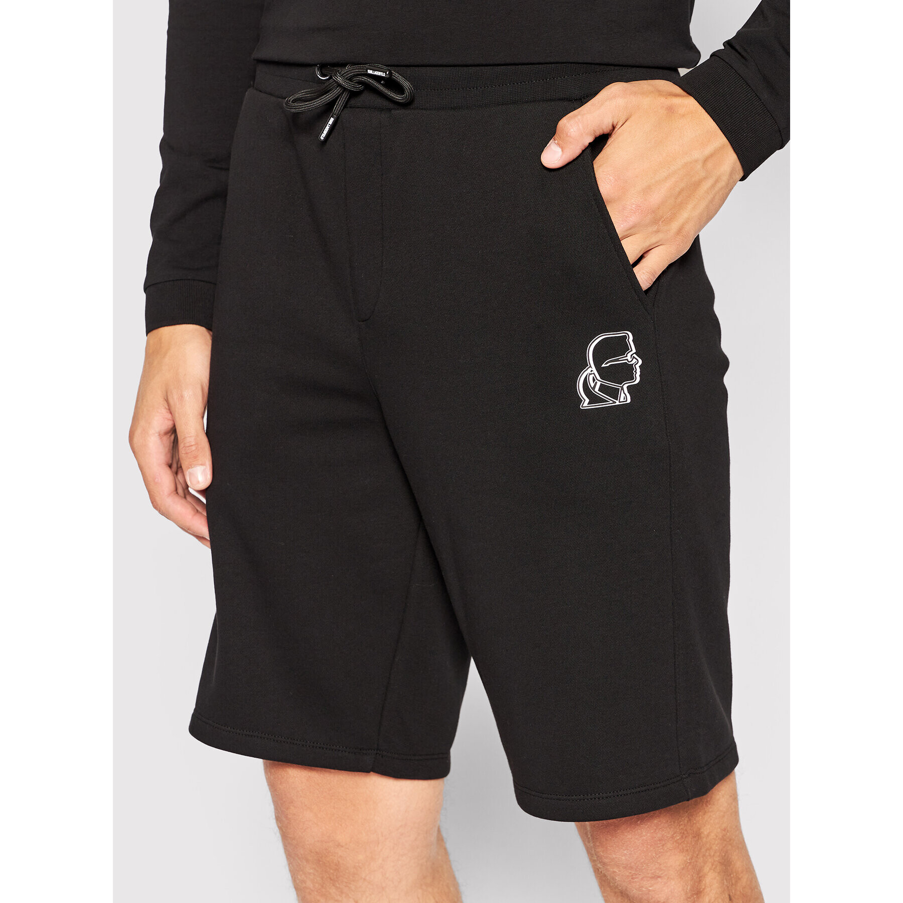 KARL LAGERFELD Pantaloni scurți sport 705405 523900 Negru Regular Fit - Pled.ro