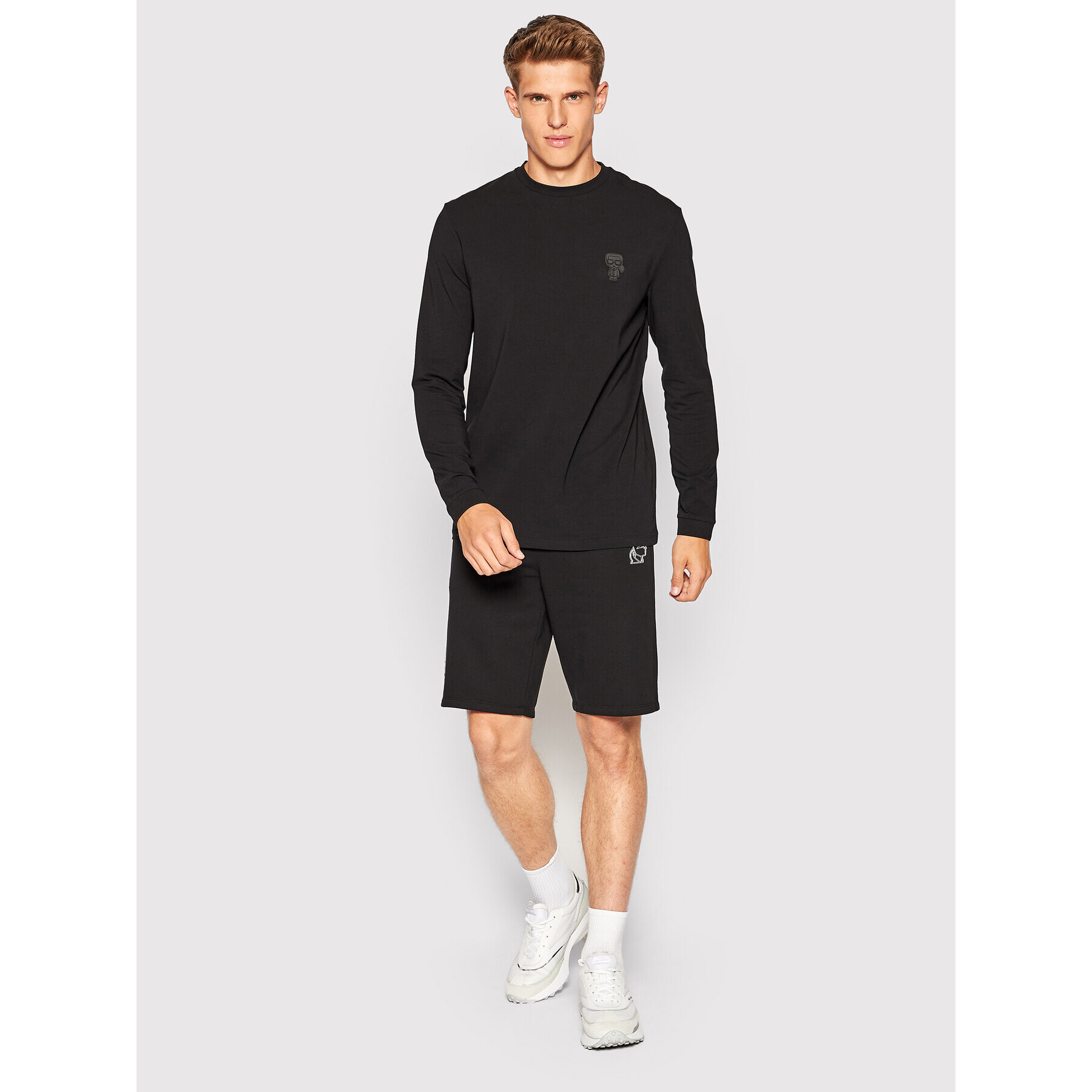 KARL LAGERFELD Pantaloni scurți sport 705405 523900 Negru Regular Fit - Pled.ro