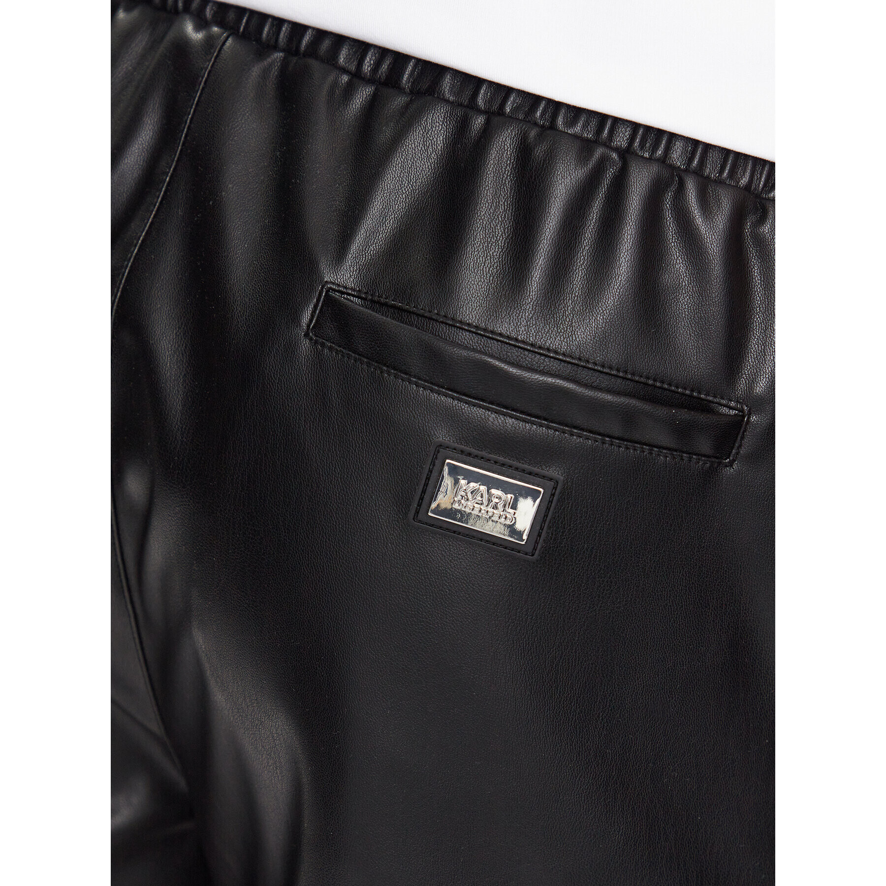 KARL LAGERFELD Pantaloni scurți din imitație de piele 255707 532567 Negru Regular Fit - Pled.ro