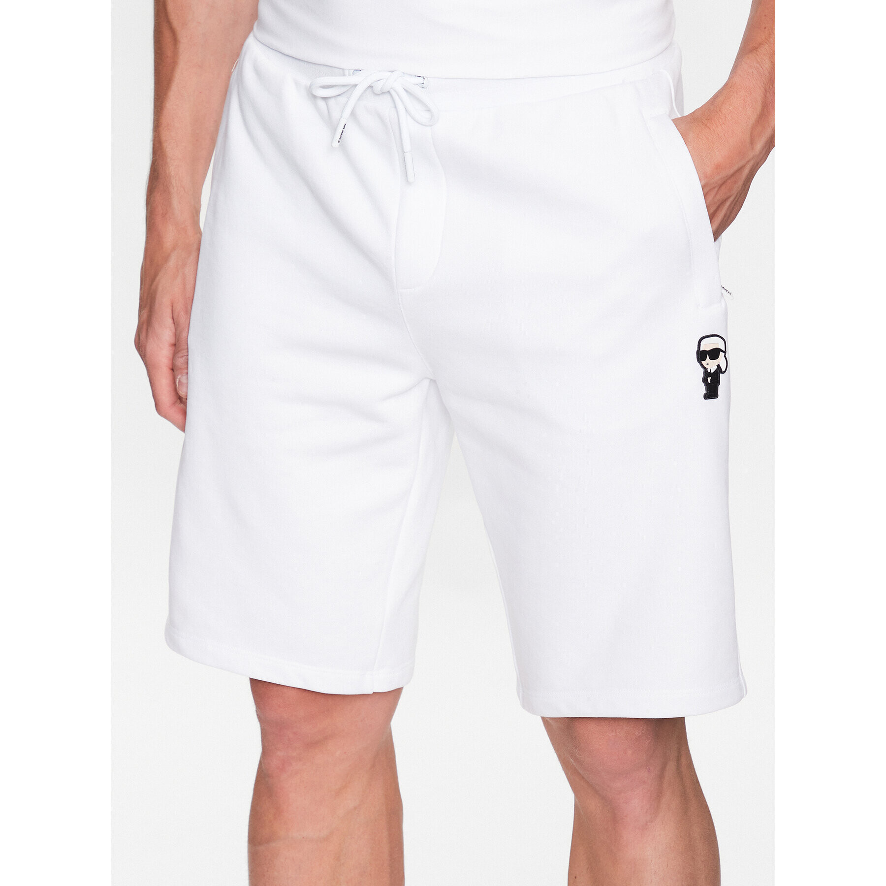 KARL LAGERFELD Pantaloni scurți sport 705046 532900 Alb Regular Fit - Pled.ro