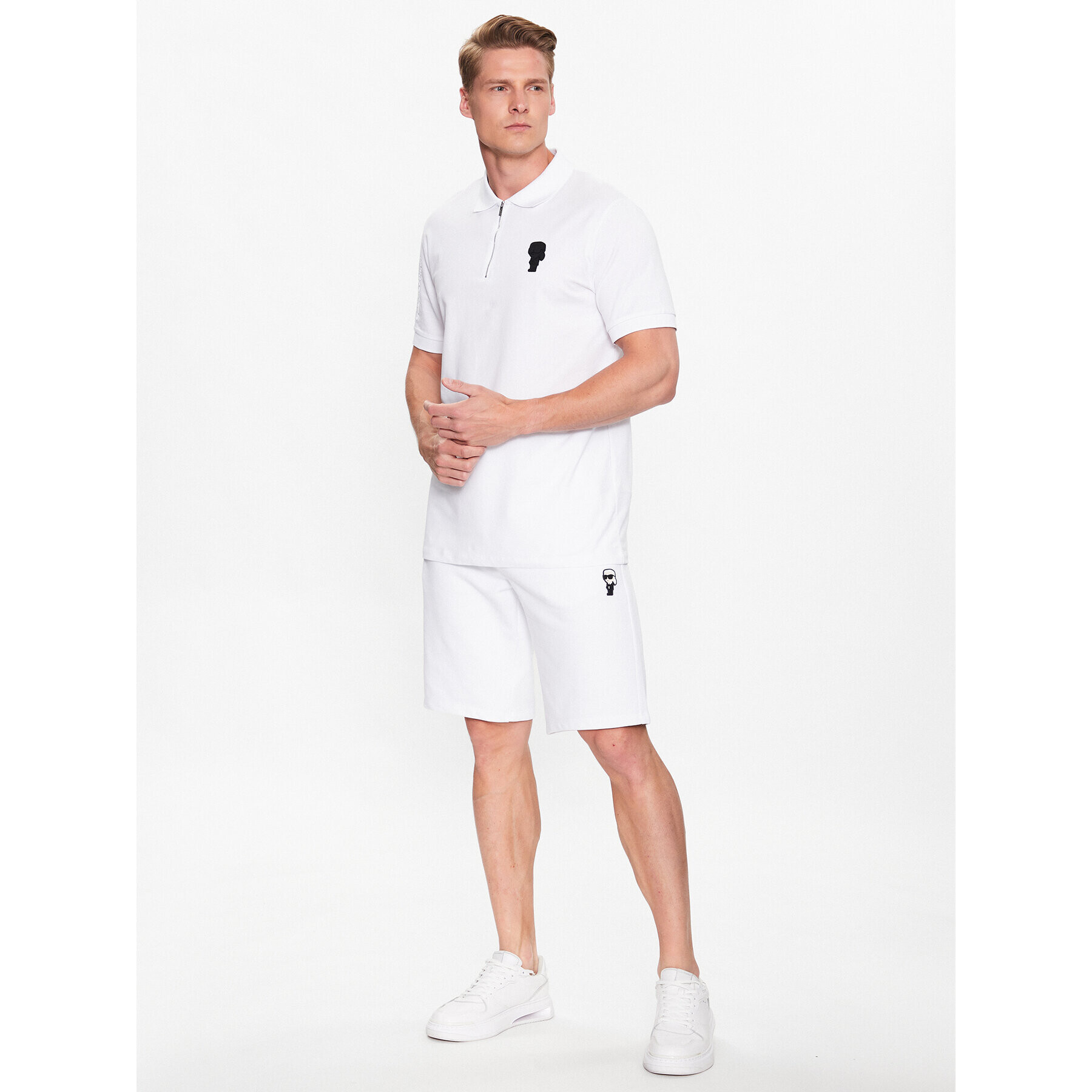 KARL LAGERFELD Pantaloni scurți sport 705046 532900 Alb Regular Fit - Pled.ro