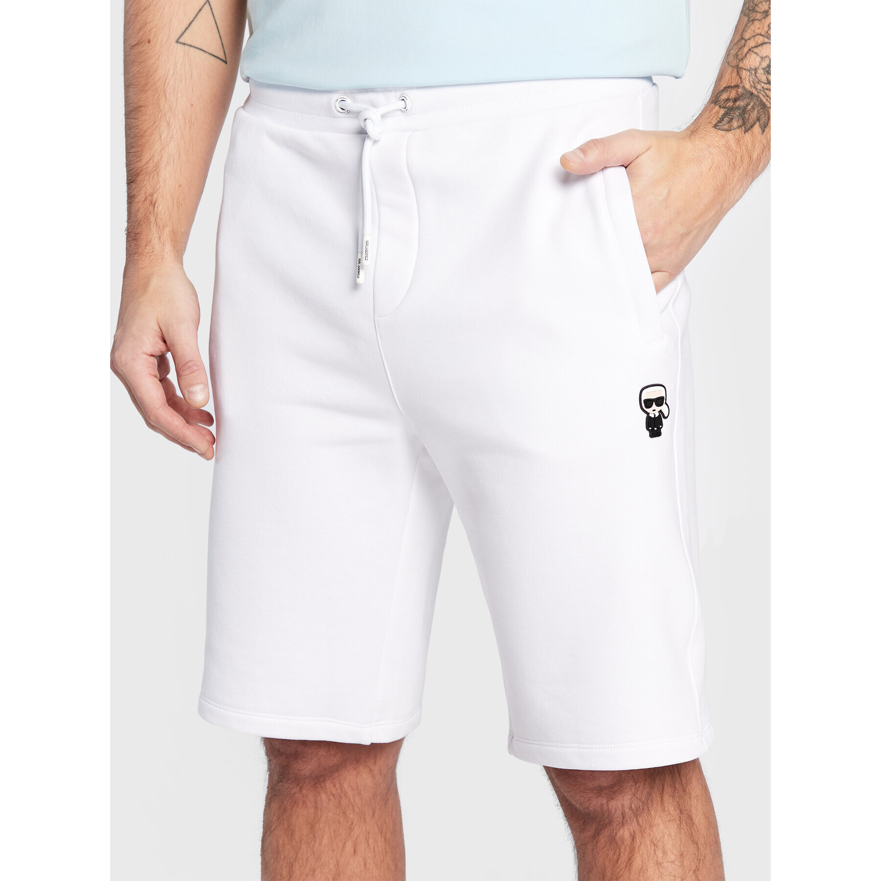 KARL LAGERFELD Pantaloni scurți sport 705048 524910 Alb Regular Fit - Pled.ro