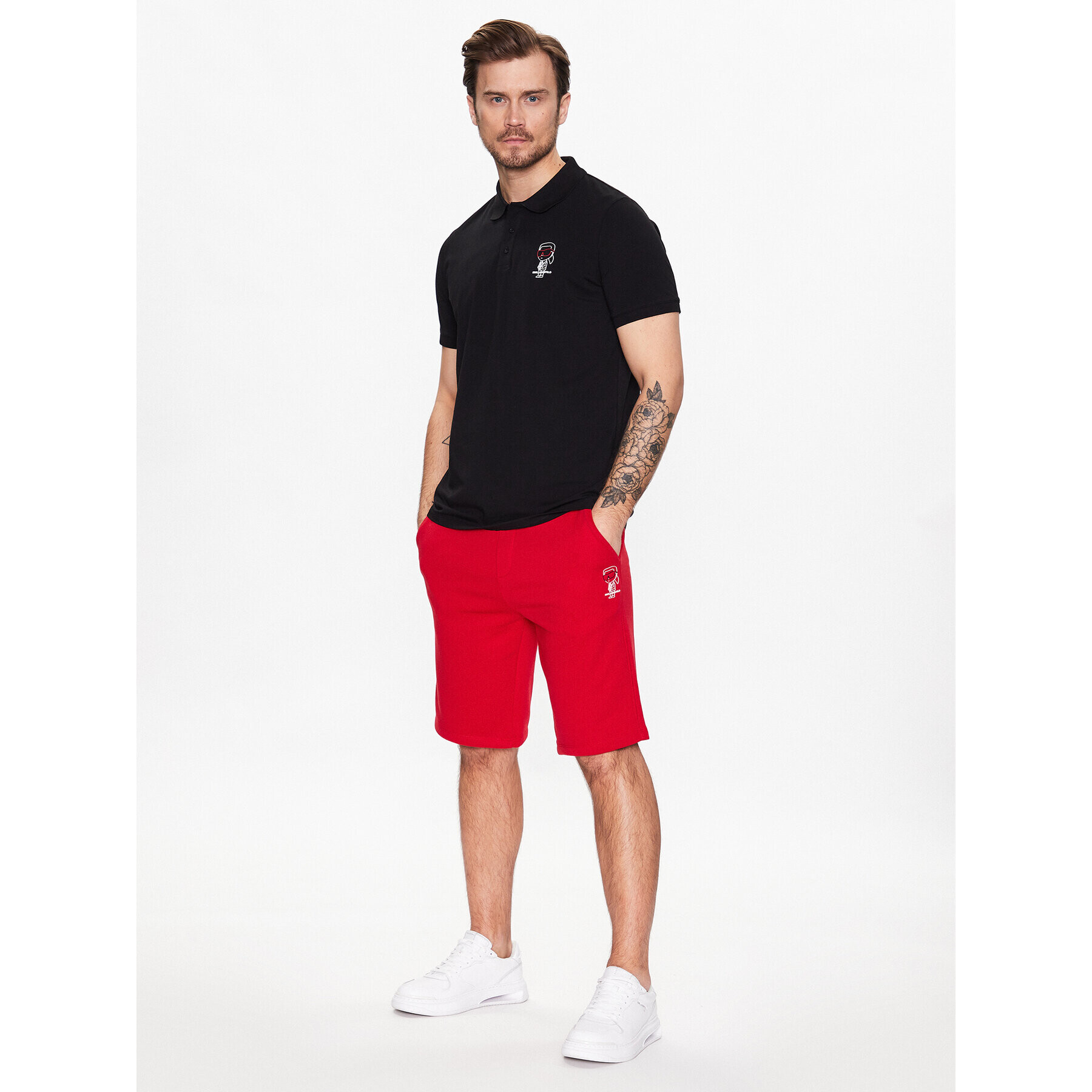 KARL LAGERFELD Pantaloni scurți sport 705423 532900 Roșu Regular Fit - Pled.ro