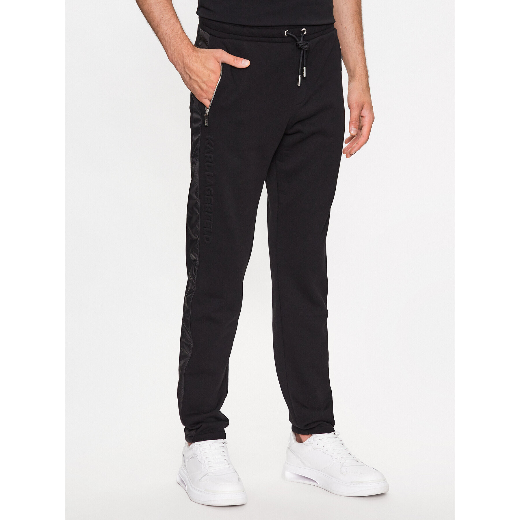 KARL LAGERFELD Pantaloni trening 705007 532900 Negru Regular Fit - Pled.ro