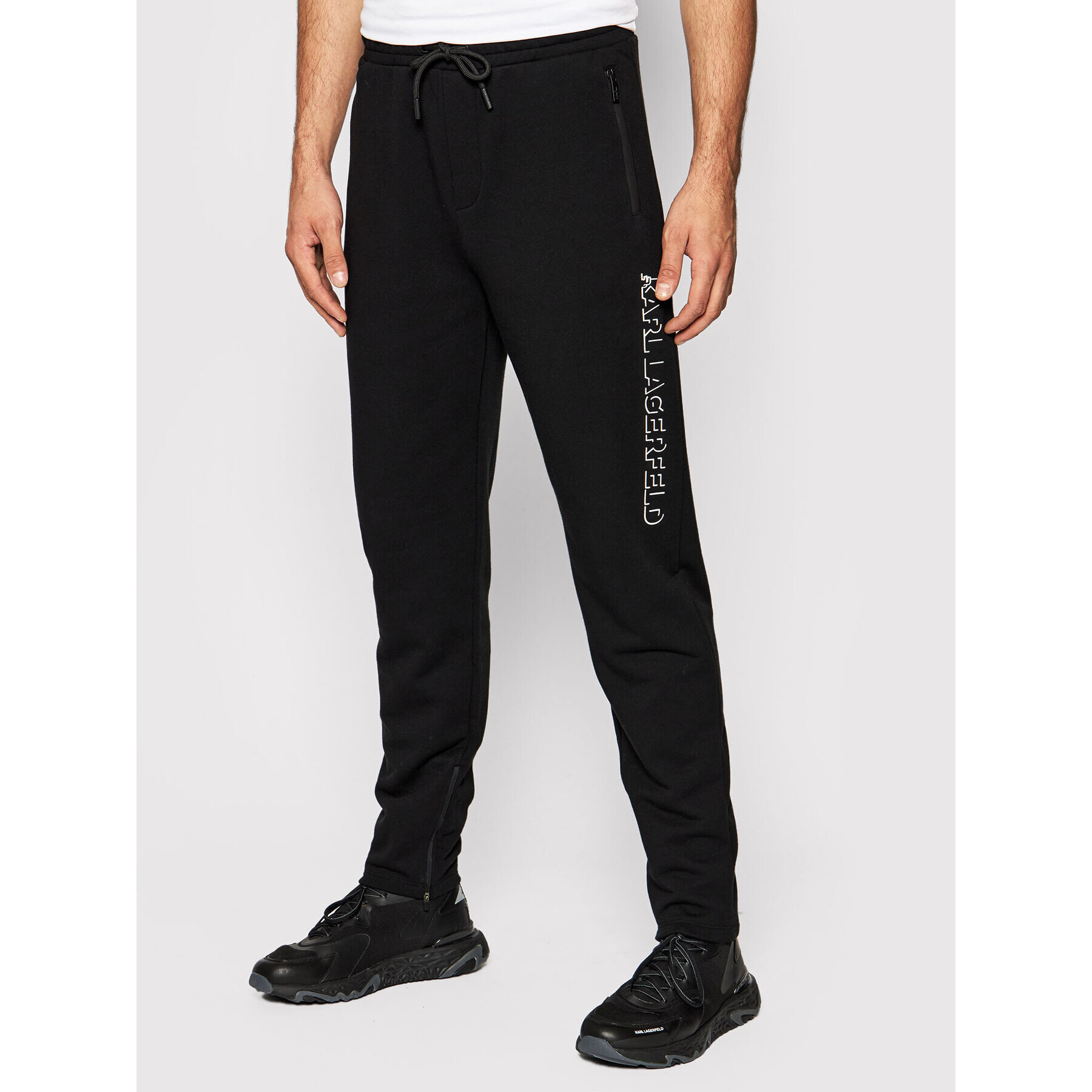 KARL LAGERFELD Pantaloni trening 705015 512910 Negru Regular Fit - Pled.ro