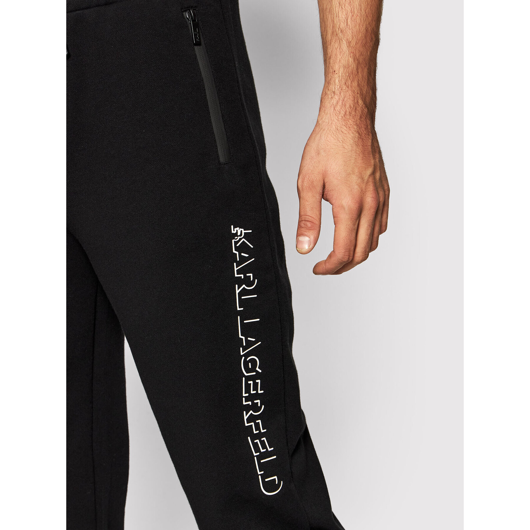 KARL LAGERFELD Pantaloni trening 705015 512910 Negru Regular Fit - Pled.ro