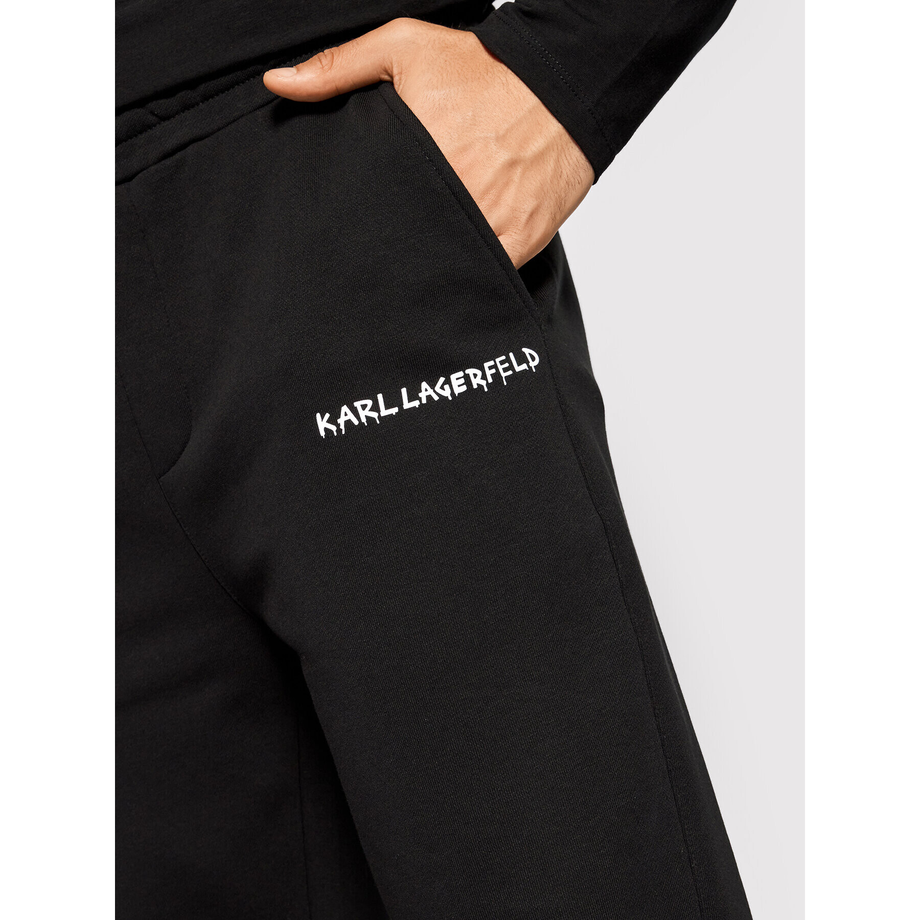 KARL LAGERFELD Pantaloni trening 705022 512900 Negru Regular Fit - Pled.ro