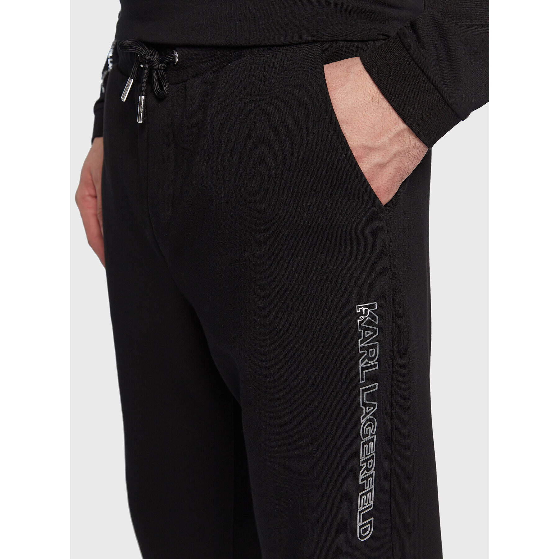 KARL LAGERFELD Pantaloni trening 705027 524910 Negru Regular Fit - Pled.ro