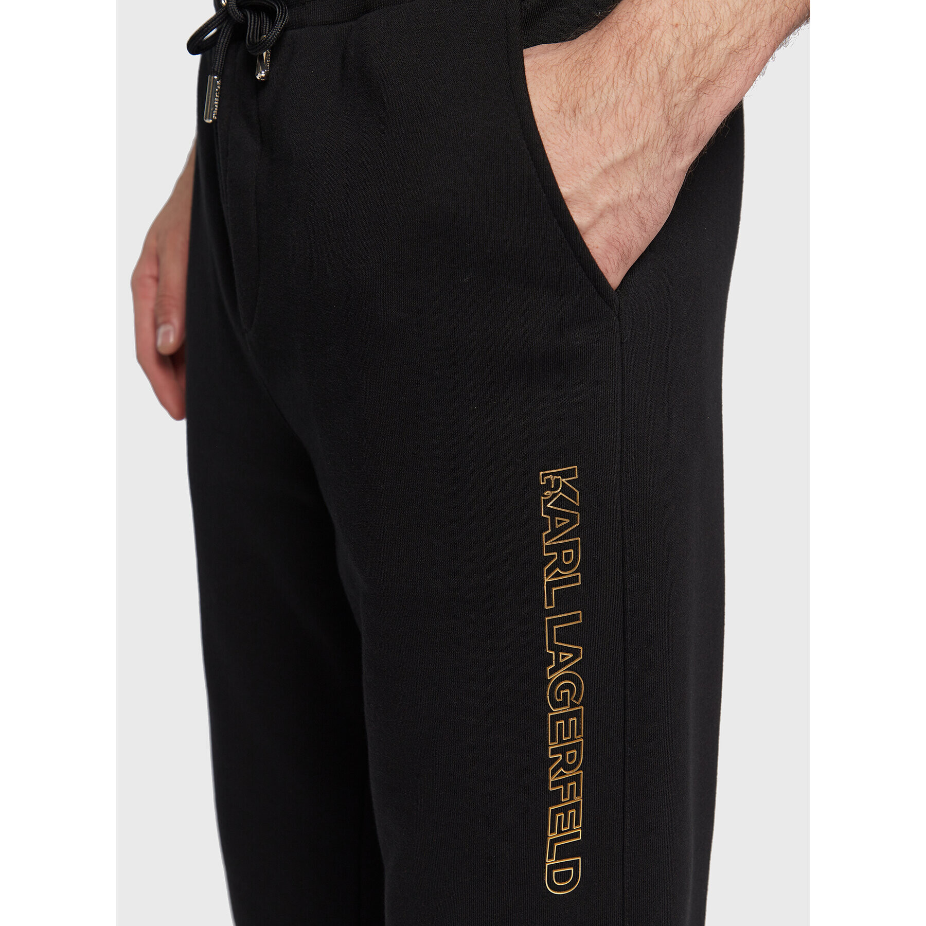 KARL LAGERFELD Pantaloni trening 705027 524910 Negru Regular Fit - Pled.ro