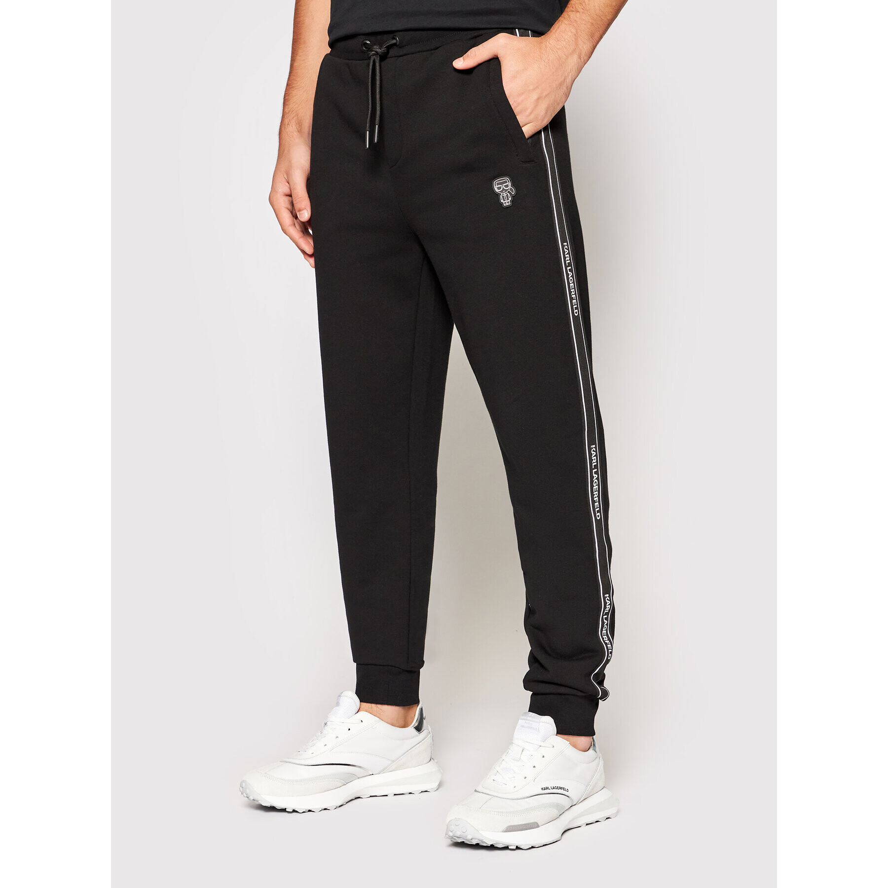 KARL LAGERFELD Pantaloni trening 705028 512910 Negru Regular Fit - Pled.ro