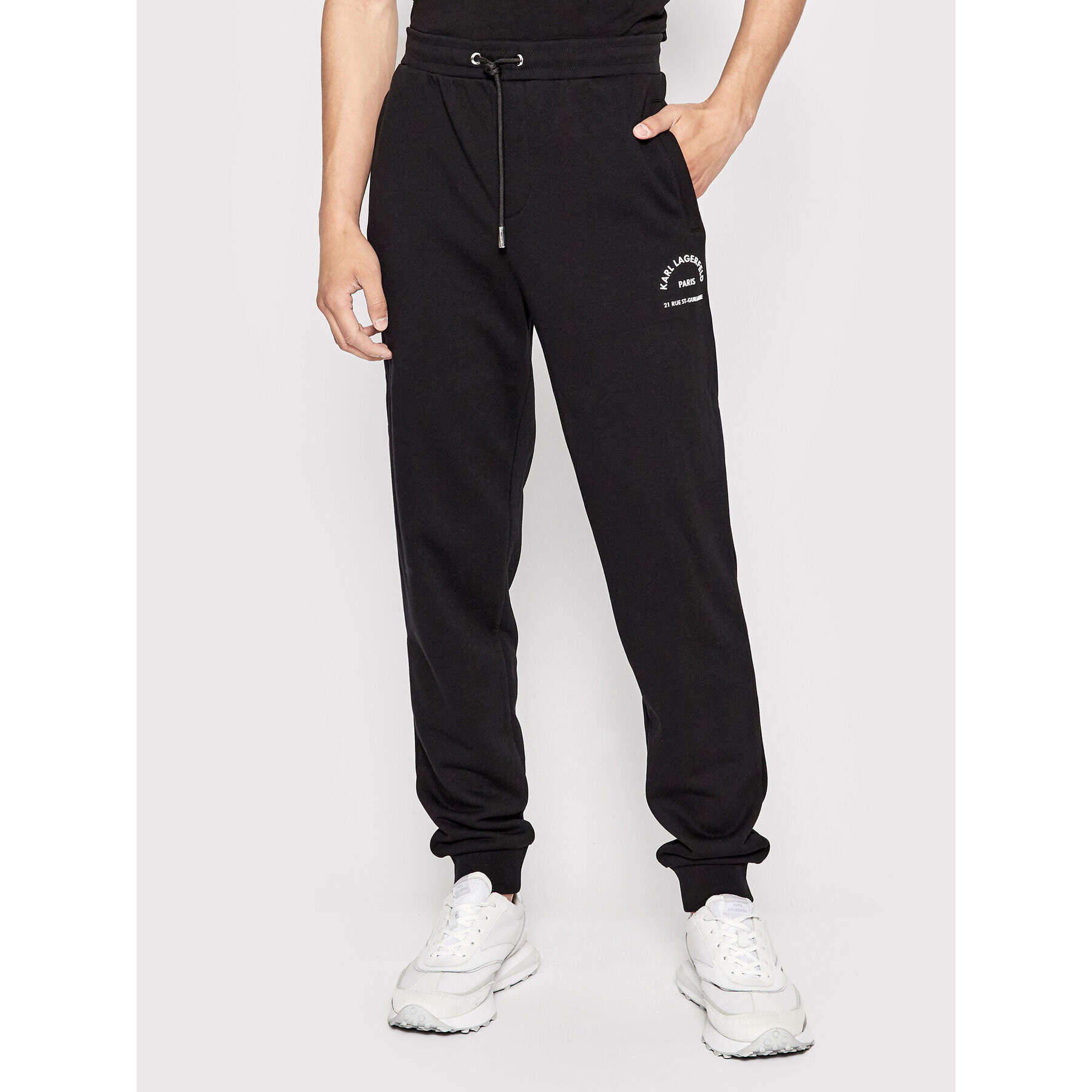 KARL LAGERFELD Pantaloni trening 705029 521900 Negru Regular Fit - Pled.ro