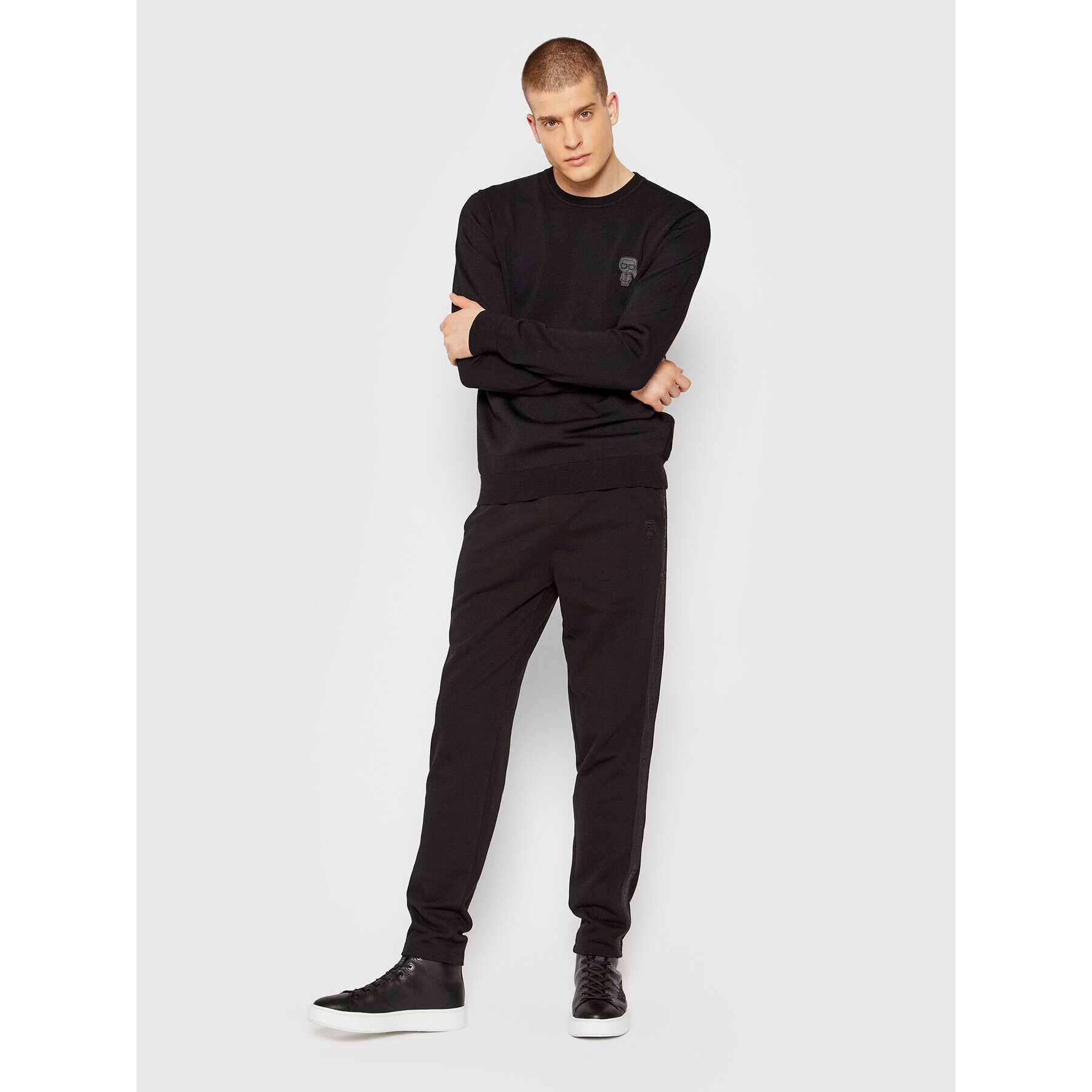 KARL LAGERFELD Pantaloni trening 705030 512900 Negru Regular Fit - Pled.ro