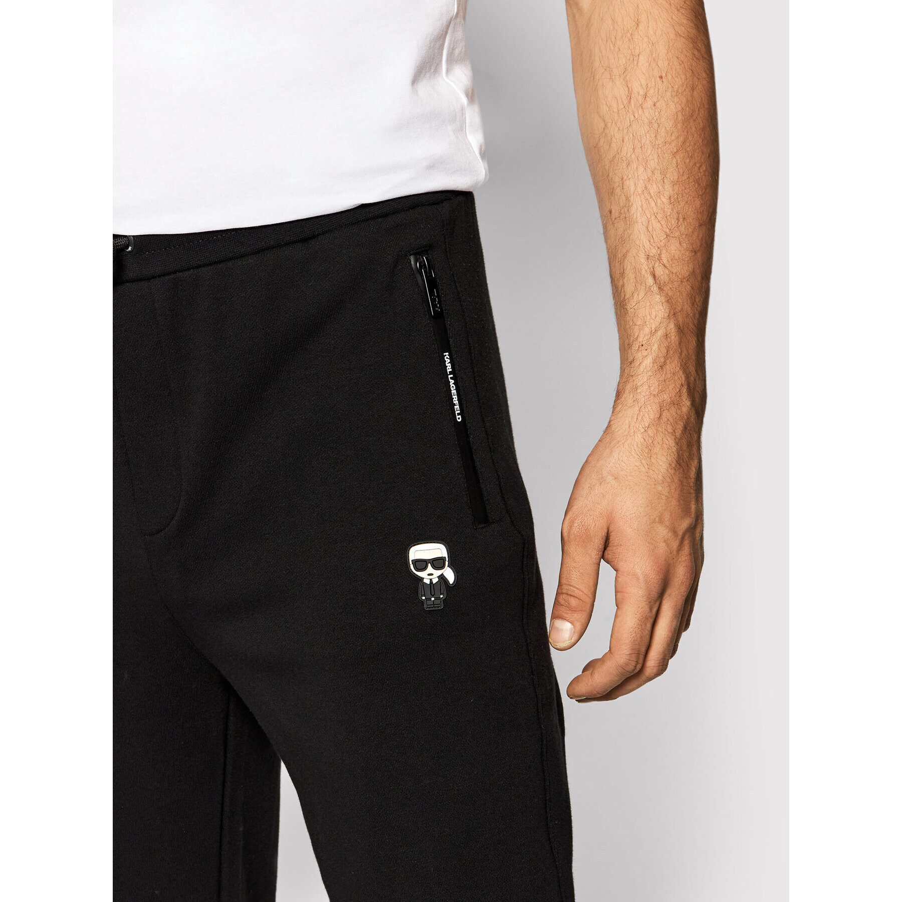 KARL LAGERFELD Pantaloni trening 705033 512910 Negru Regular Fit - Pled.ro