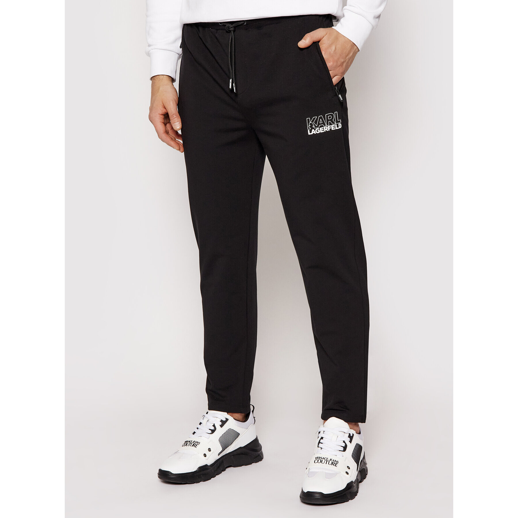 KARL LAGERFELD Pantaloni trening 705035 511902 Negru Regular Fit - Pled.ro