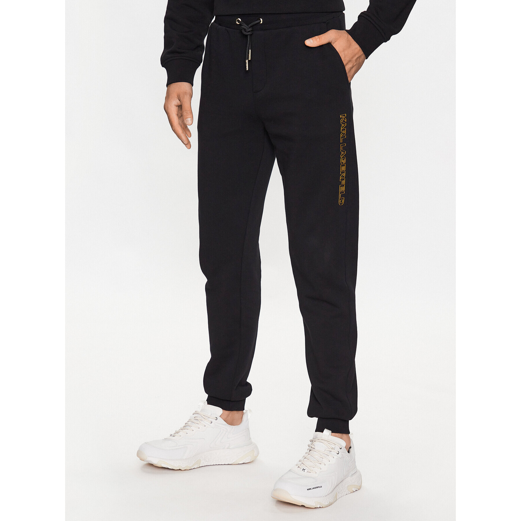 KARL LAGERFELD Pantaloni trening 705036 532900 Negru Regular Fit - Pled.ro