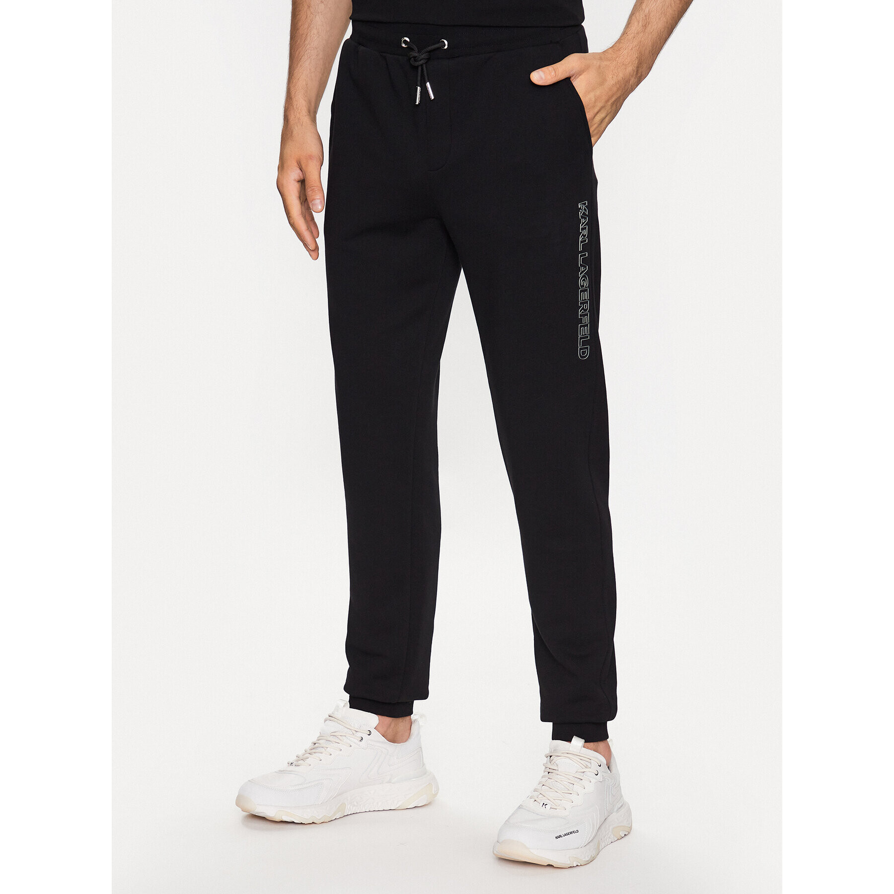 KARL LAGERFELD Pantaloni trening 705036 532900 Negru Regular Fit - Pled.ro