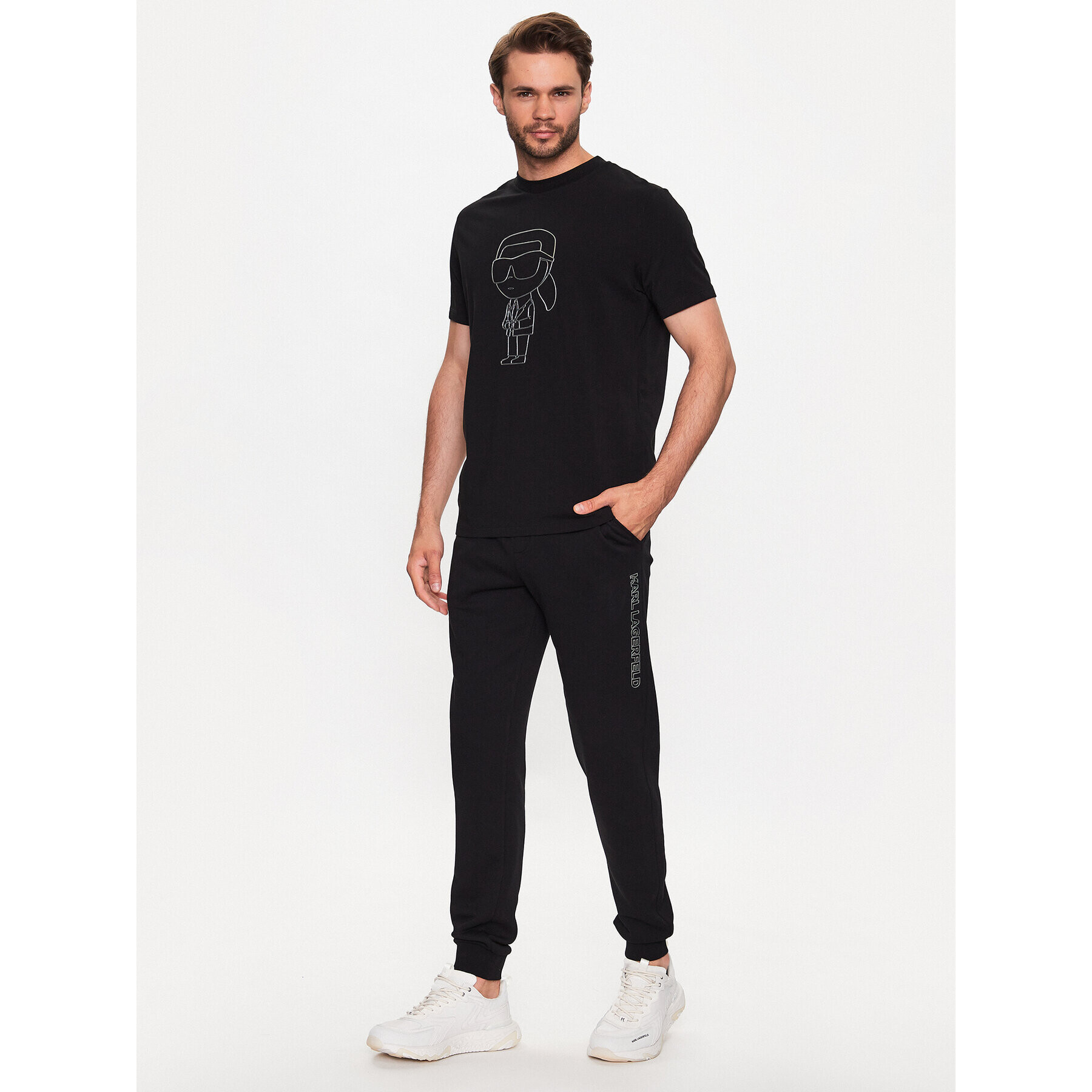 KARL LAGERFELD Pantaloni trening 705036 532900 Negru Regular Fit - Pled.ro