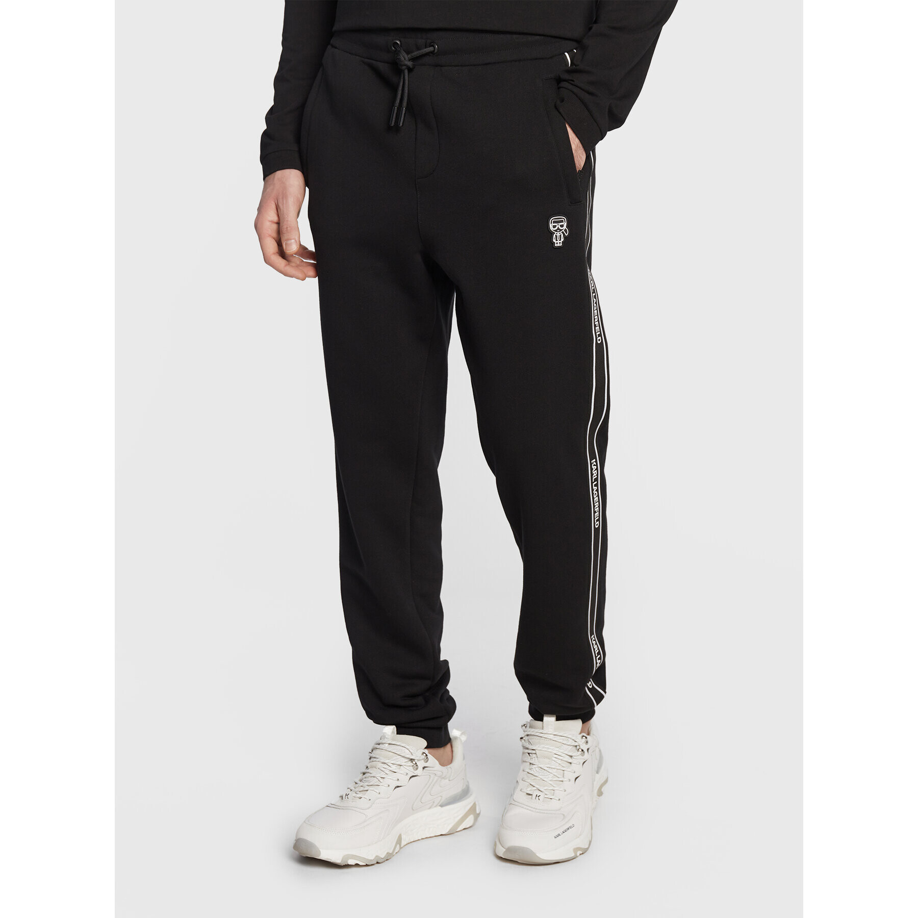 KARL LAGERFELD Pantaloni trening 705037 524910 Negru Regular Fit - Pled.ro