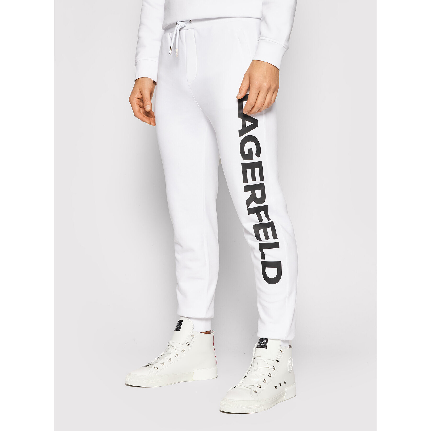 KARL LAGERFELD Pantaloni trening 705039 511900 Alb Regular Fit - Pled.ro