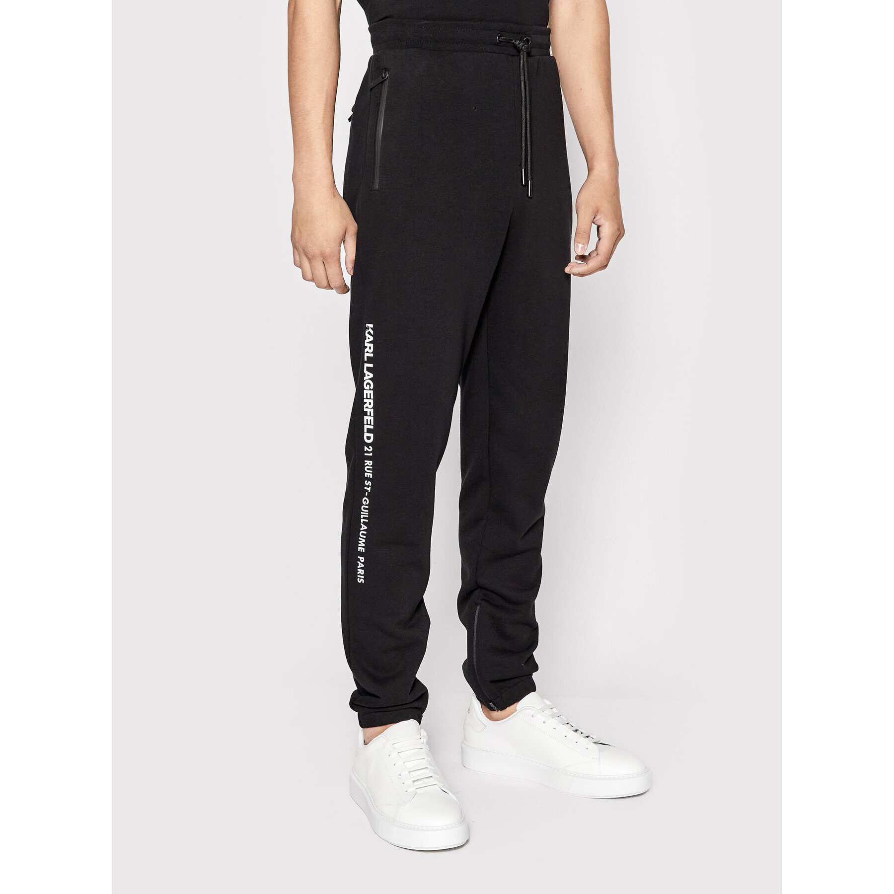 KARL LAGERFELD Pantaloni trening 705040 521900 Negru Regular Fit - Pled.ro