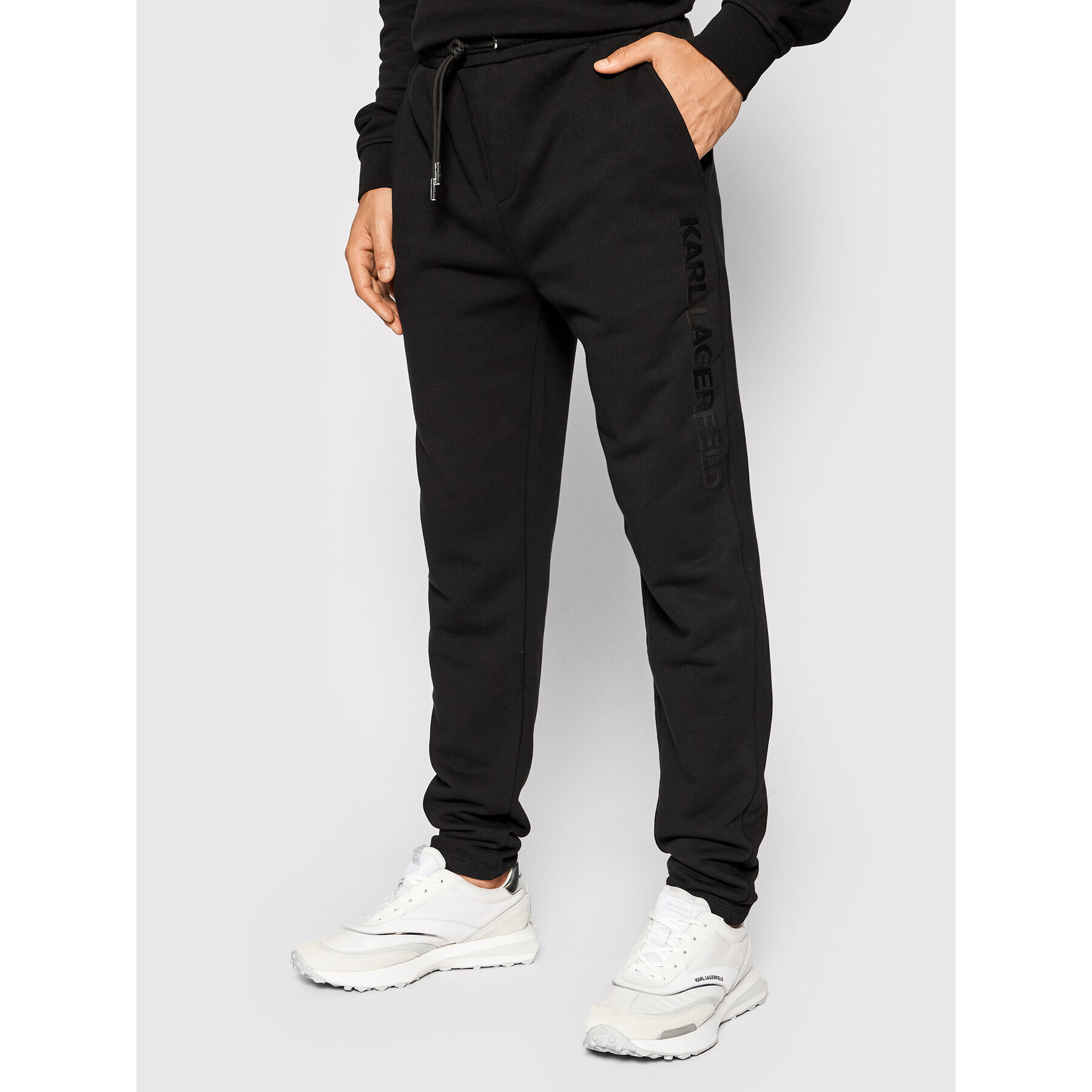 KARL LAGERFELD Pantaloni trening 705042 512910 Negru Regular Fit - Pled.ro