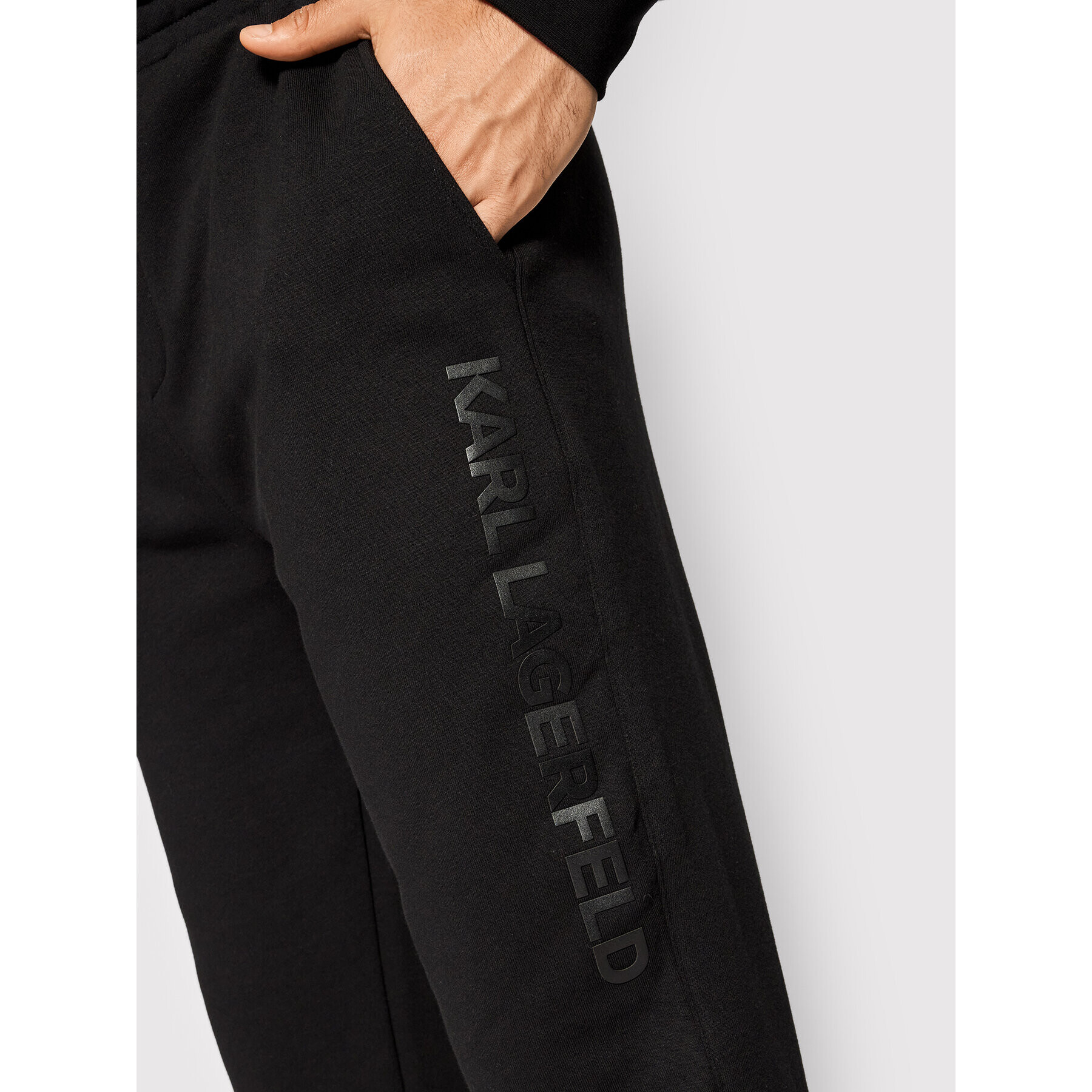 KARL LAGERFELD Pantaloni trening 705042 512910 Negru Regular Fit - Pled.ro