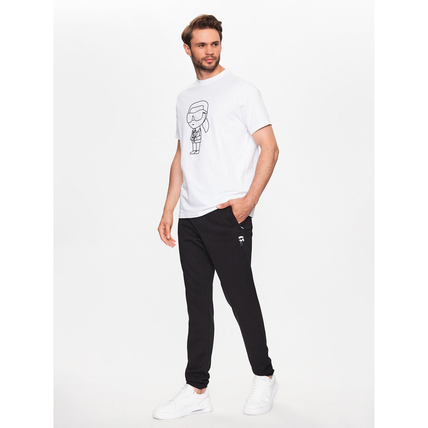 KARL LAGERFELD Pantaloni trening 705045 532900 Negru Regular Fit - Pled.ro