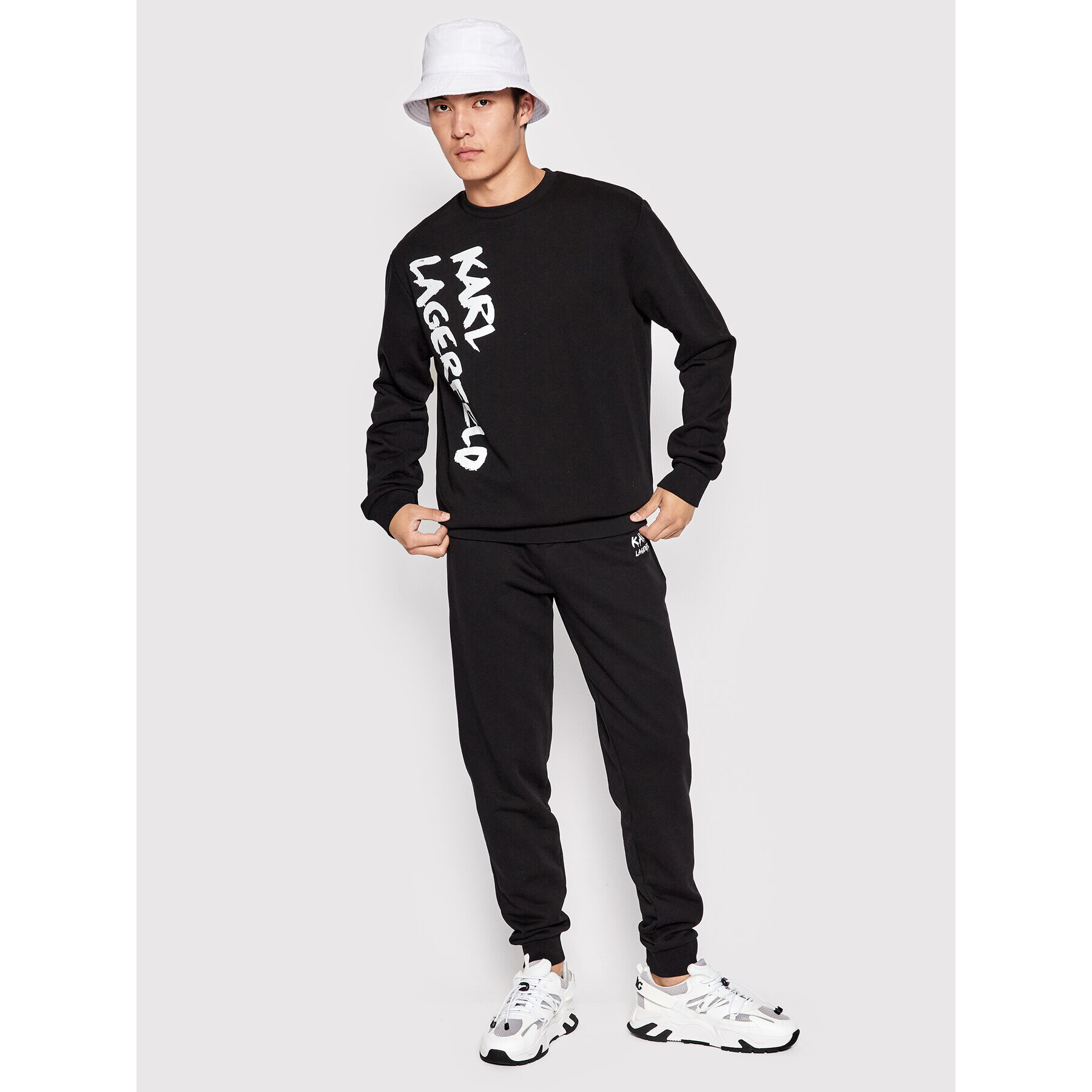 KARL LAGERFELD Pantaloni trening 705046 521900 Negru Regular Fit - Pled.ro