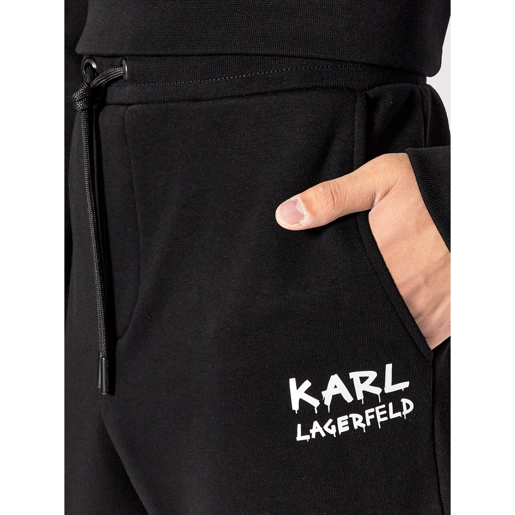 KARL LAGERFELD Pantaloni trening 705046 521900 Negru Regular Fit - Pled.ro