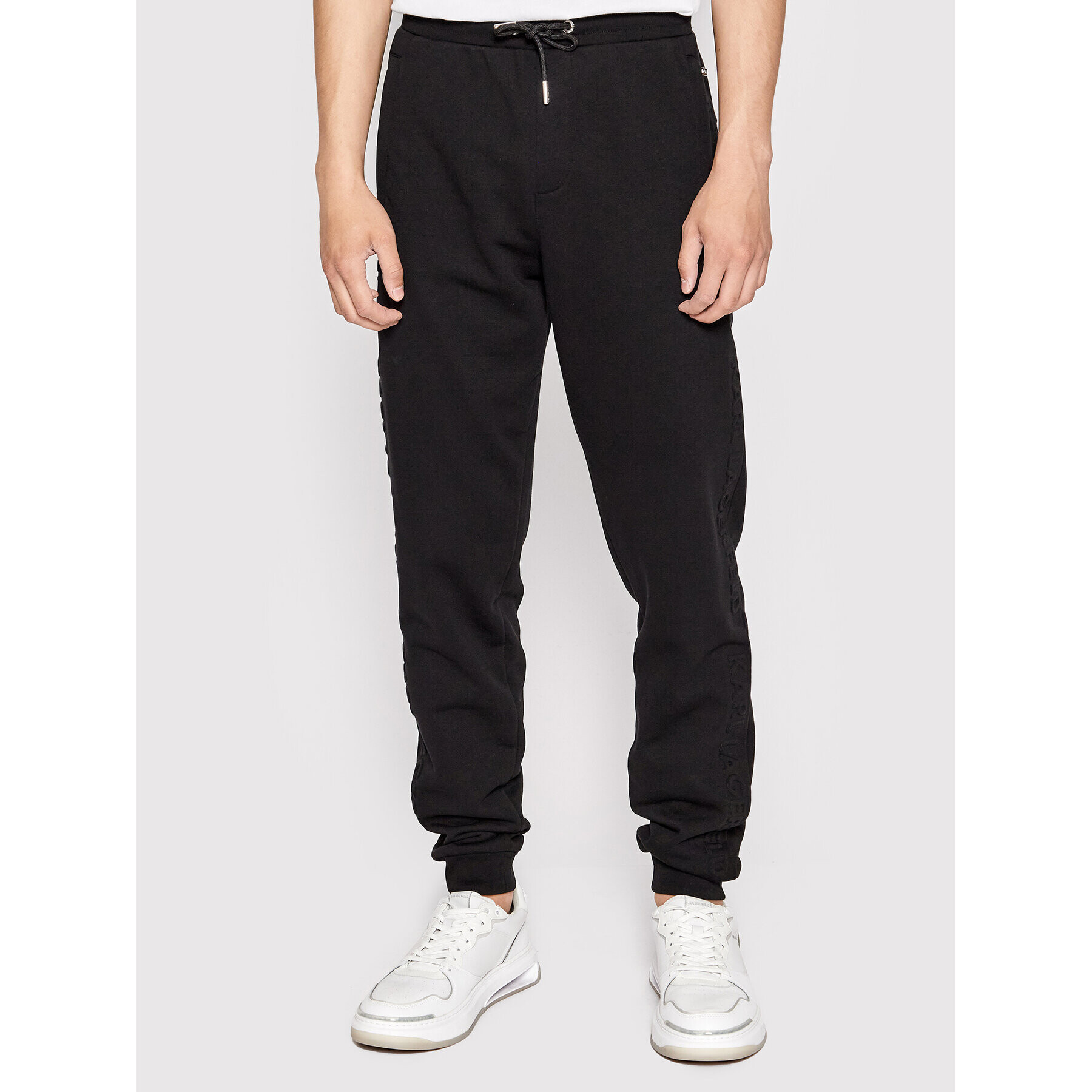 KARL LAGERFELD Pantaloni trening 705051 521900 Negru Regular Fit - Pled.ro