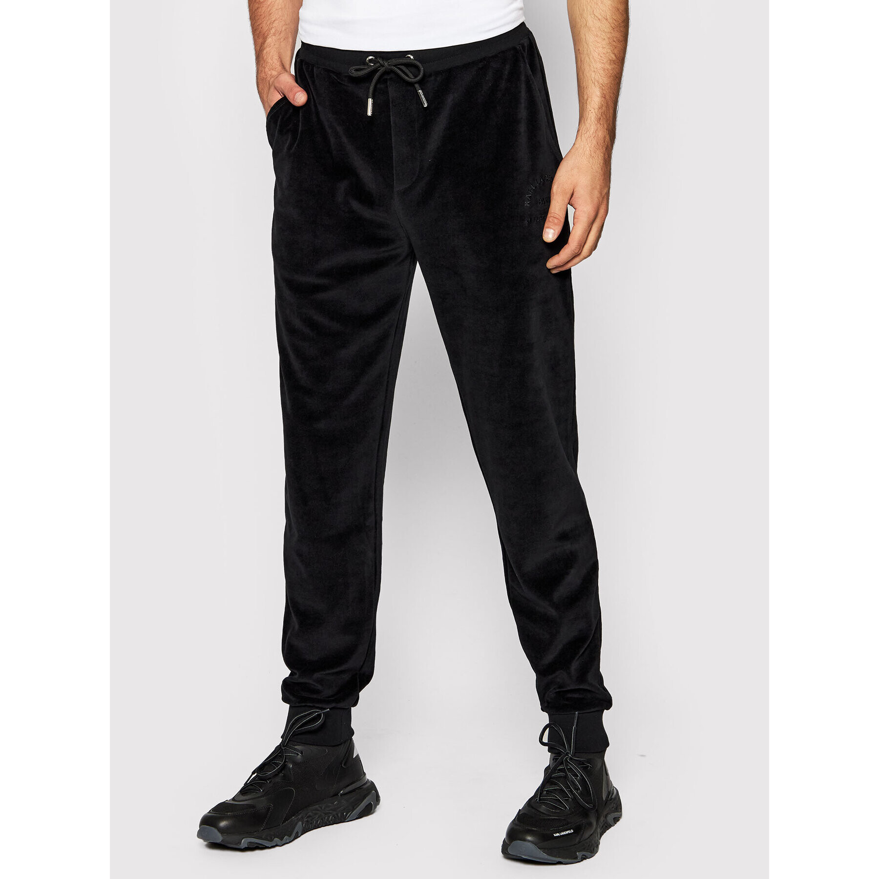 KARL LAGERFELD Pantaloni trening 705055 512914 Negru Regular Fit - Pled.ro