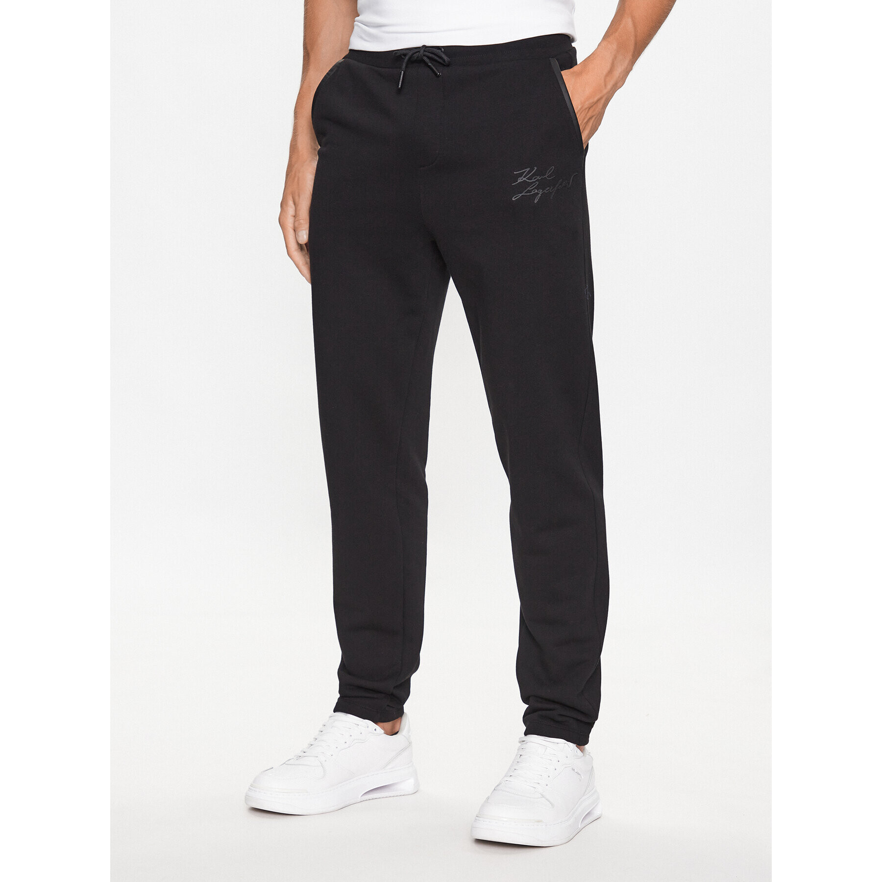 KARL LAGERFELD Pantaloni trening 705067 533910 Negru Regular Fit - Pled.ro