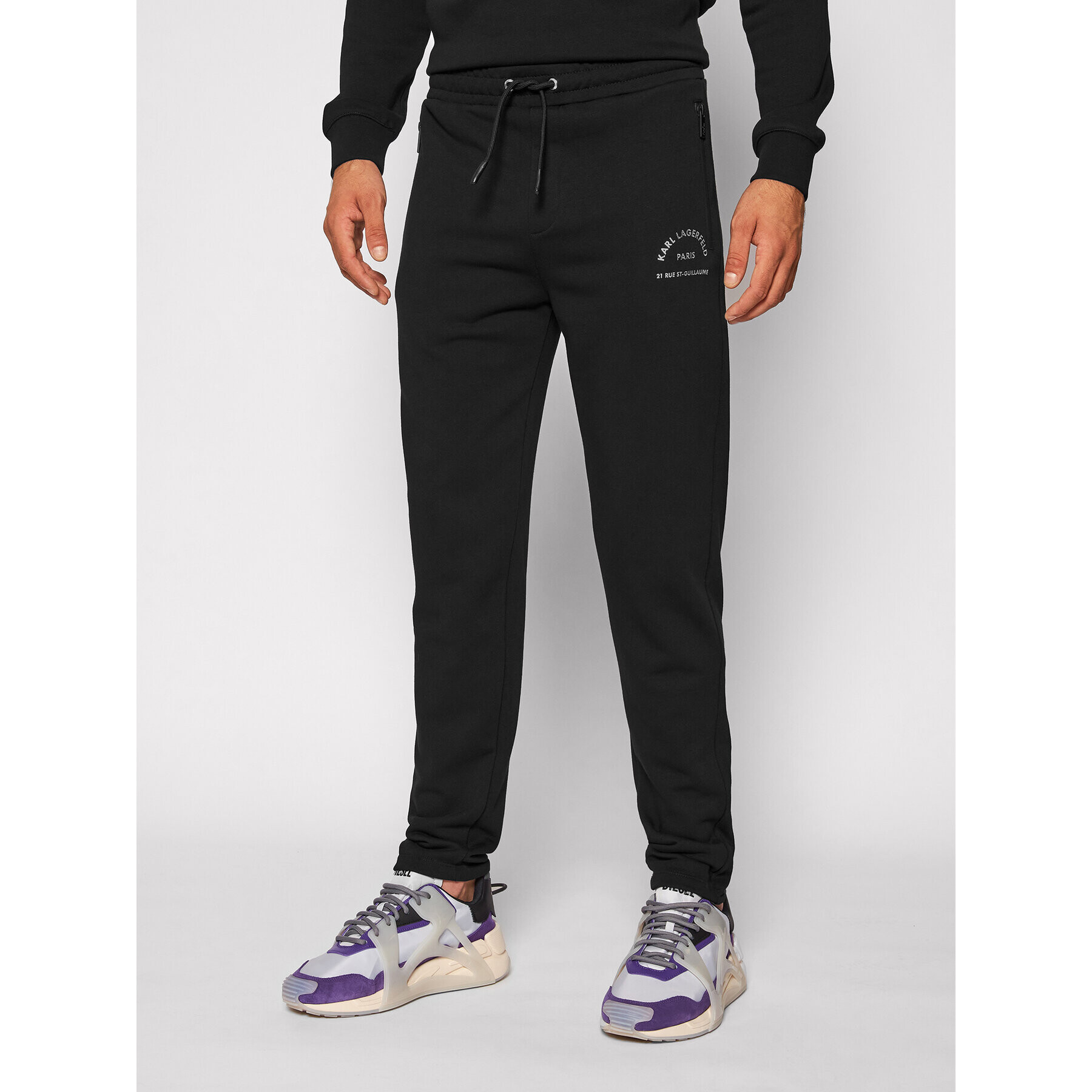 KARL LAGERFELD Pantaloni trening 705072 512900 Negru Regular Fit - Pled.ro