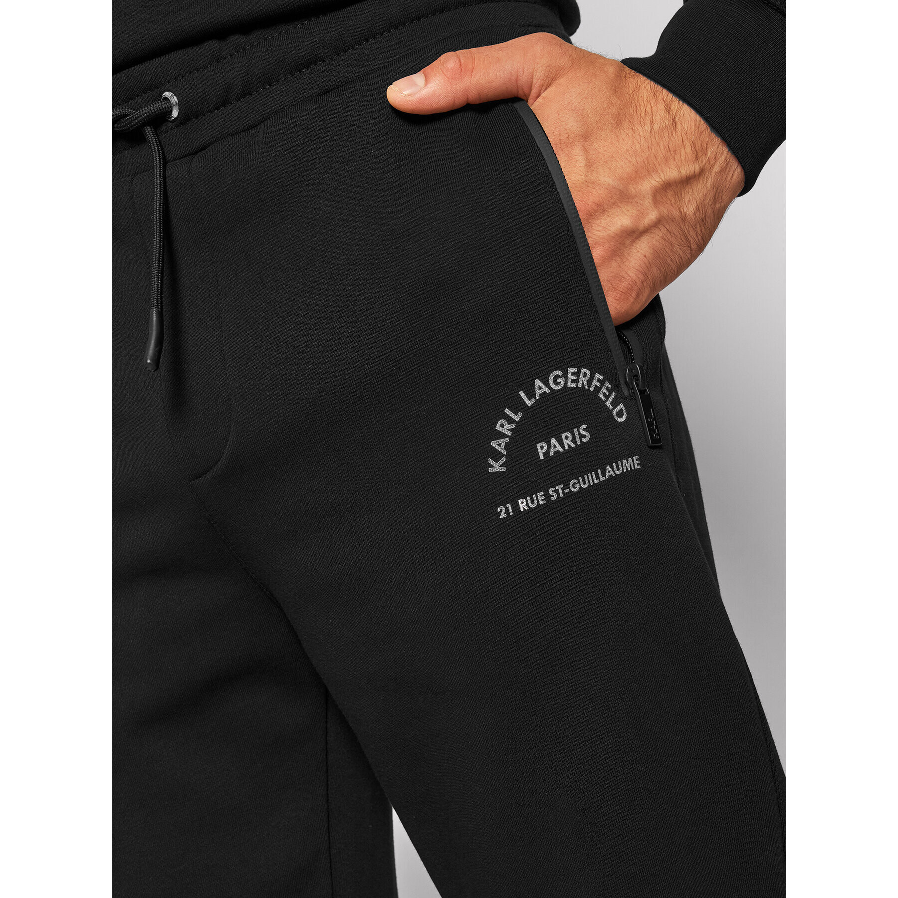 KARL LAGERFELD Pantaloni trening 705072 512900 Negru Regular Fit - Pled.ro