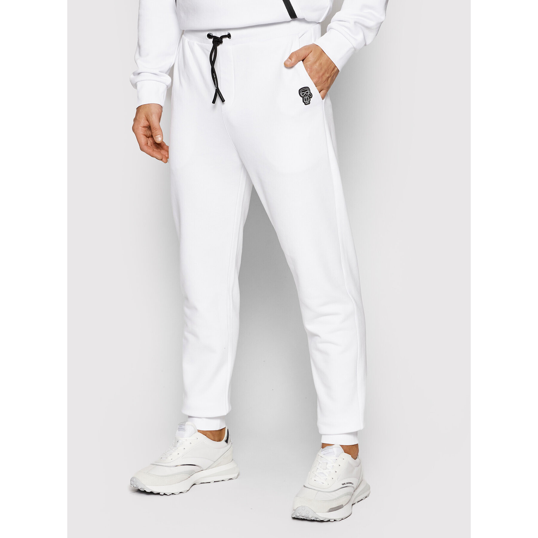 KARL LAGERFELD Pantaloni trening 705075 512900 Alb Regular Fit - Pled.ro