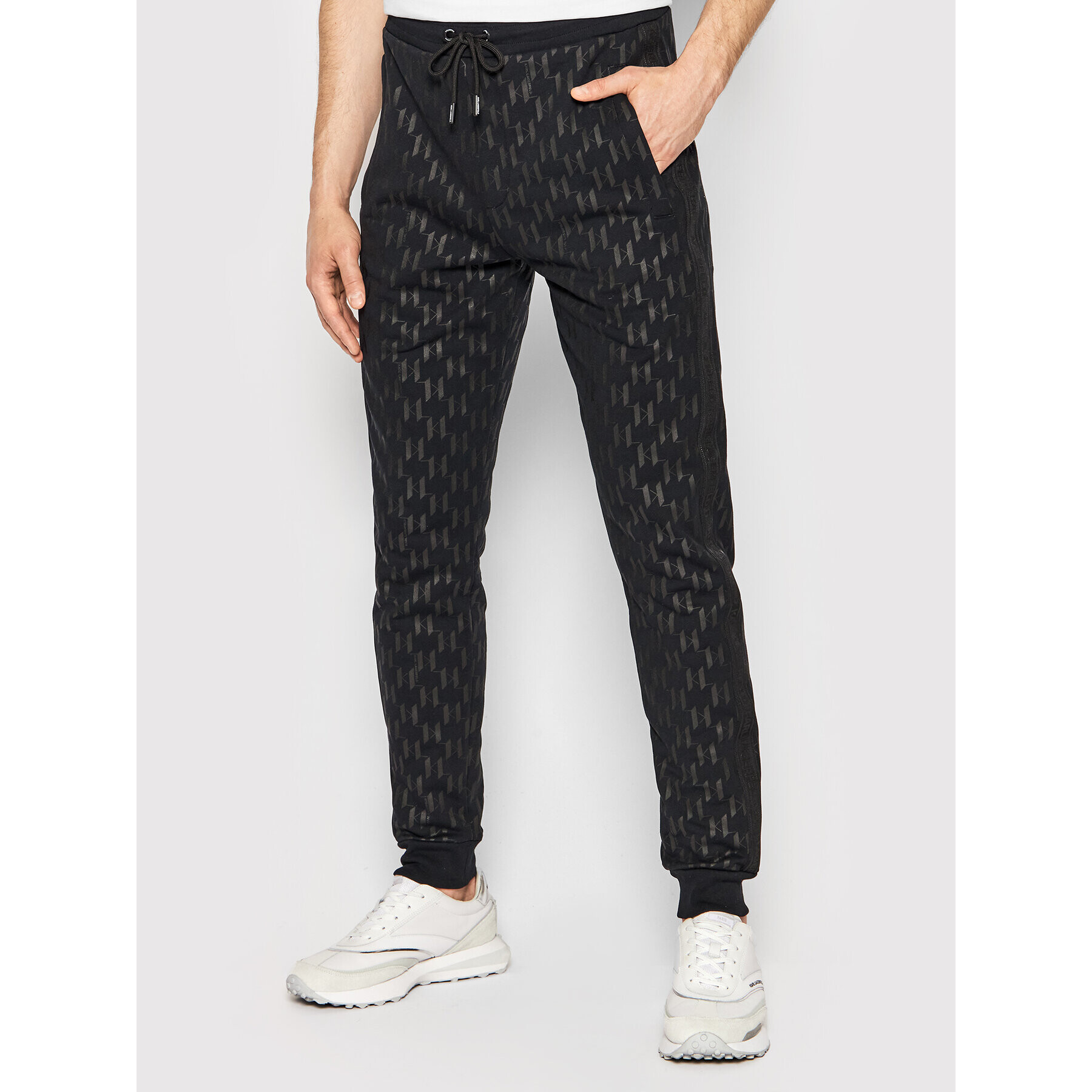 KARL LAGERFELD Pantaloni trening 705077 521951 Negru Regular Fit - Pled.ro