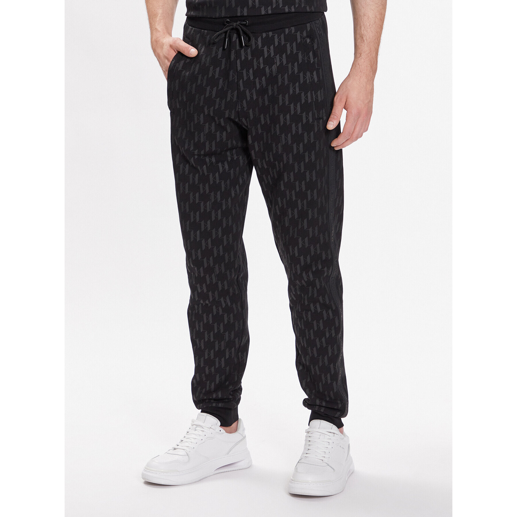 KARL LAGERFELD Pantaloni trening 705077 532951 Negru Regular Fit - Pled.ro