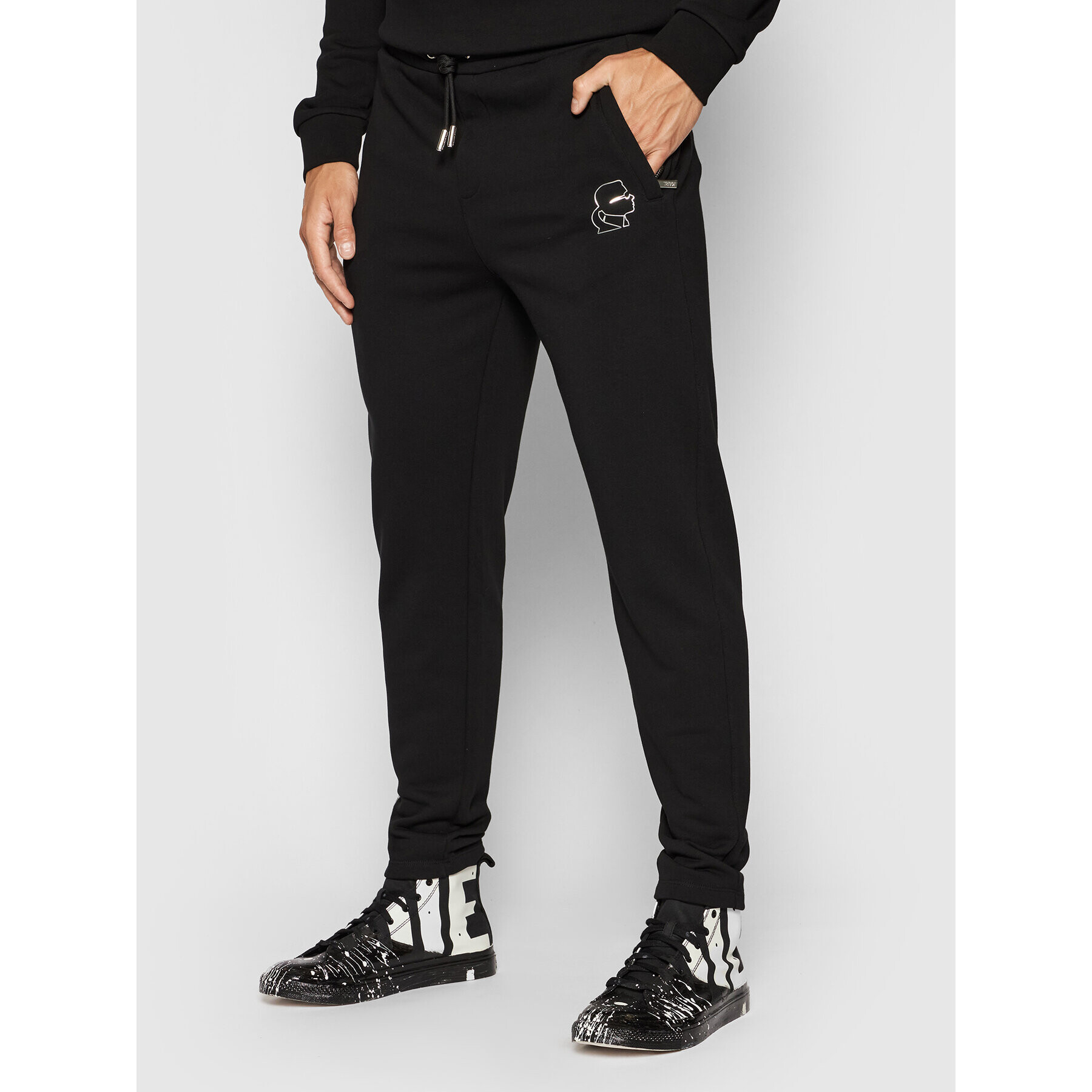 KARL LAGERFELD Pantaloni trening 705080 512900 Negru Regular Fit - Pled.ro