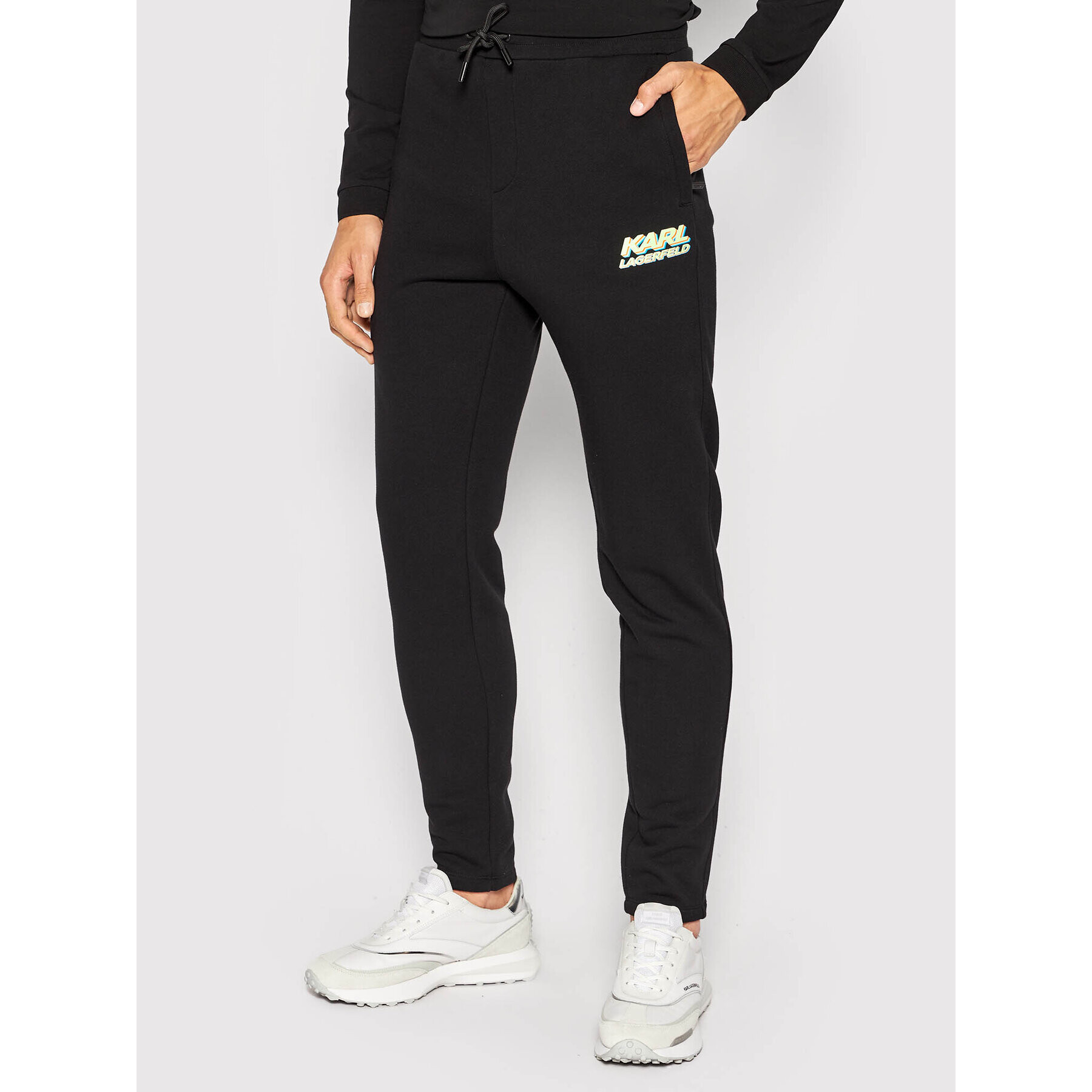 KARL LAGERFELD Pantaloni trening 705081 523910 Negru Regular Fit - Pled.ro